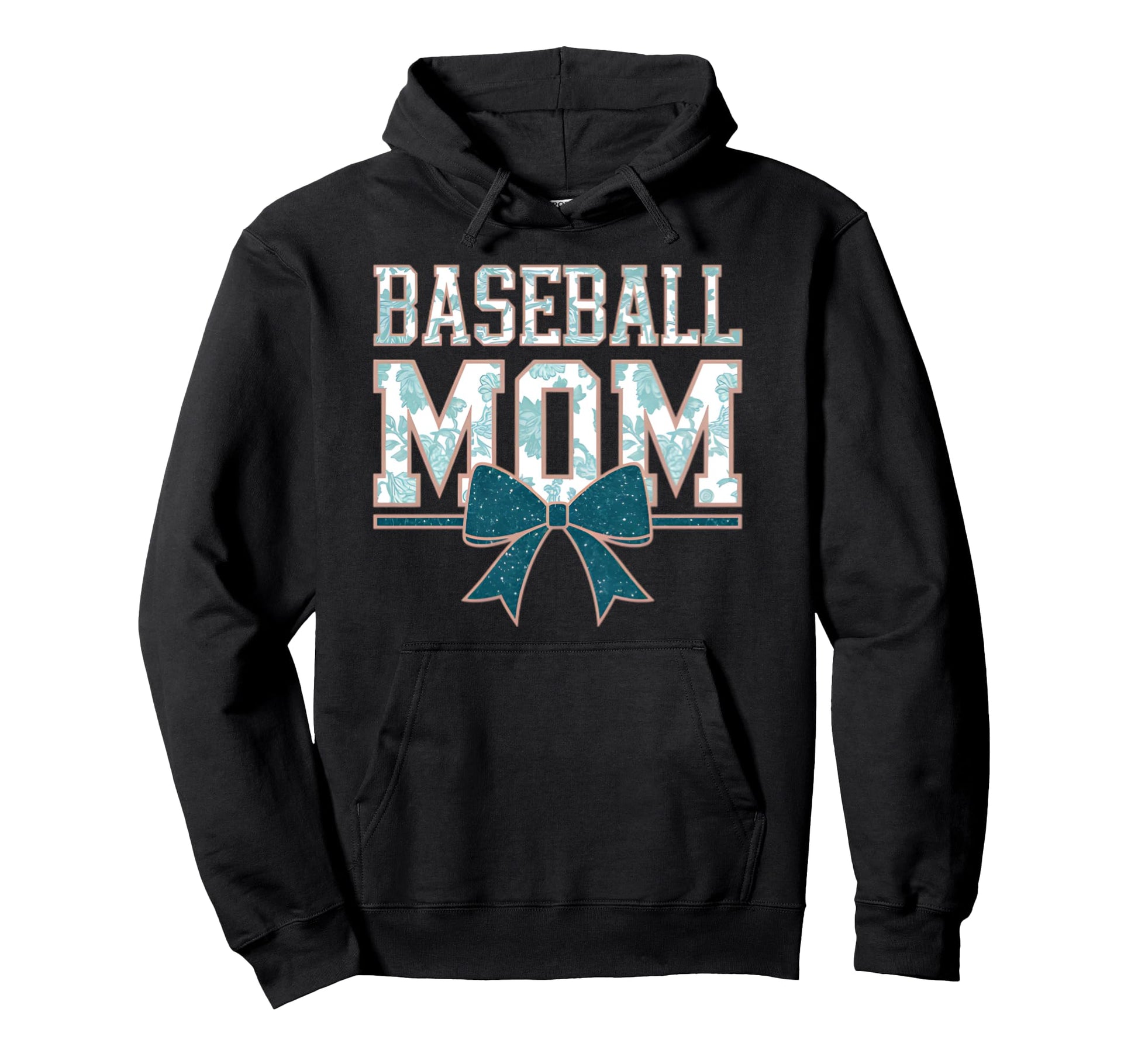 Baseball Mom Coquette Bow Mothers Day Hoodie - Novelty Apparel Unisex - T-Shirt, Sweatshirt, Hoodie