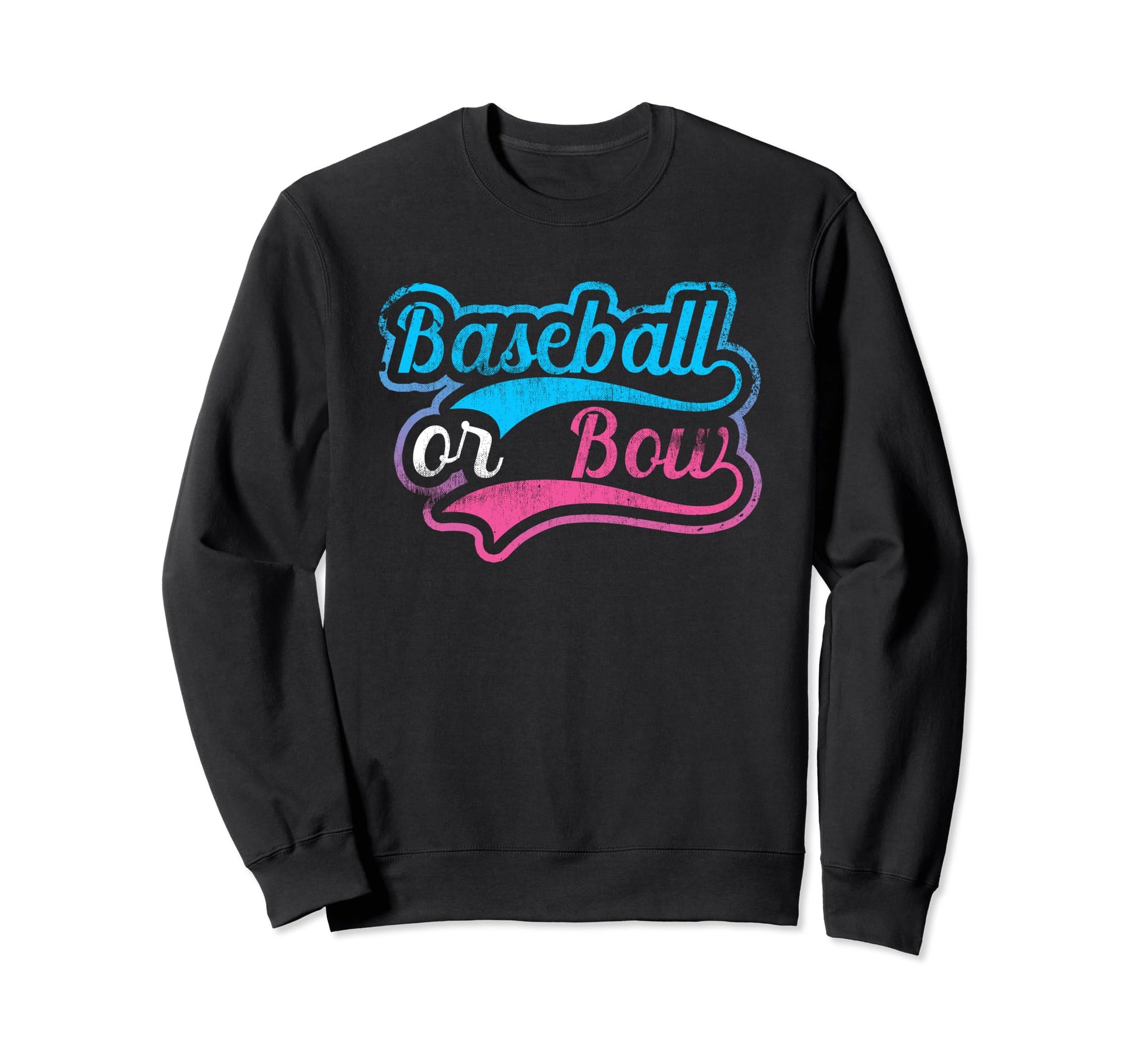 Baseball Or Bows Gender Reveals Sweatshirt - Minimalist Print Men Women - T-Shirt, Sweatshirt, Hoodie