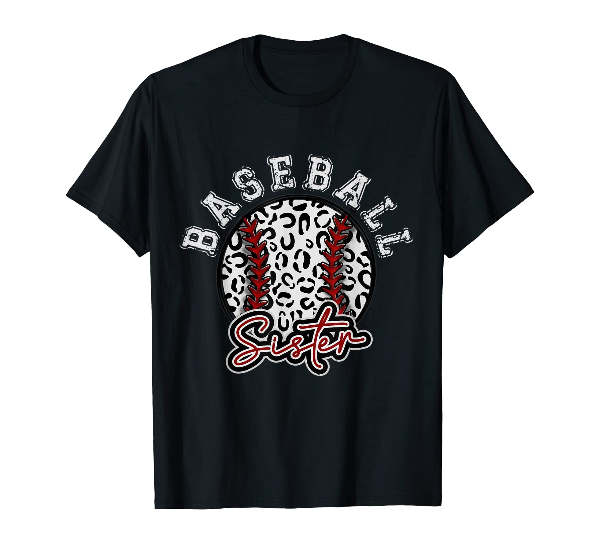 Leopard Cheetah Baseball Sister Womens T-Shirt - Custom Art Print Unisex - T-Shirt, Sweatshirt, Hoodie