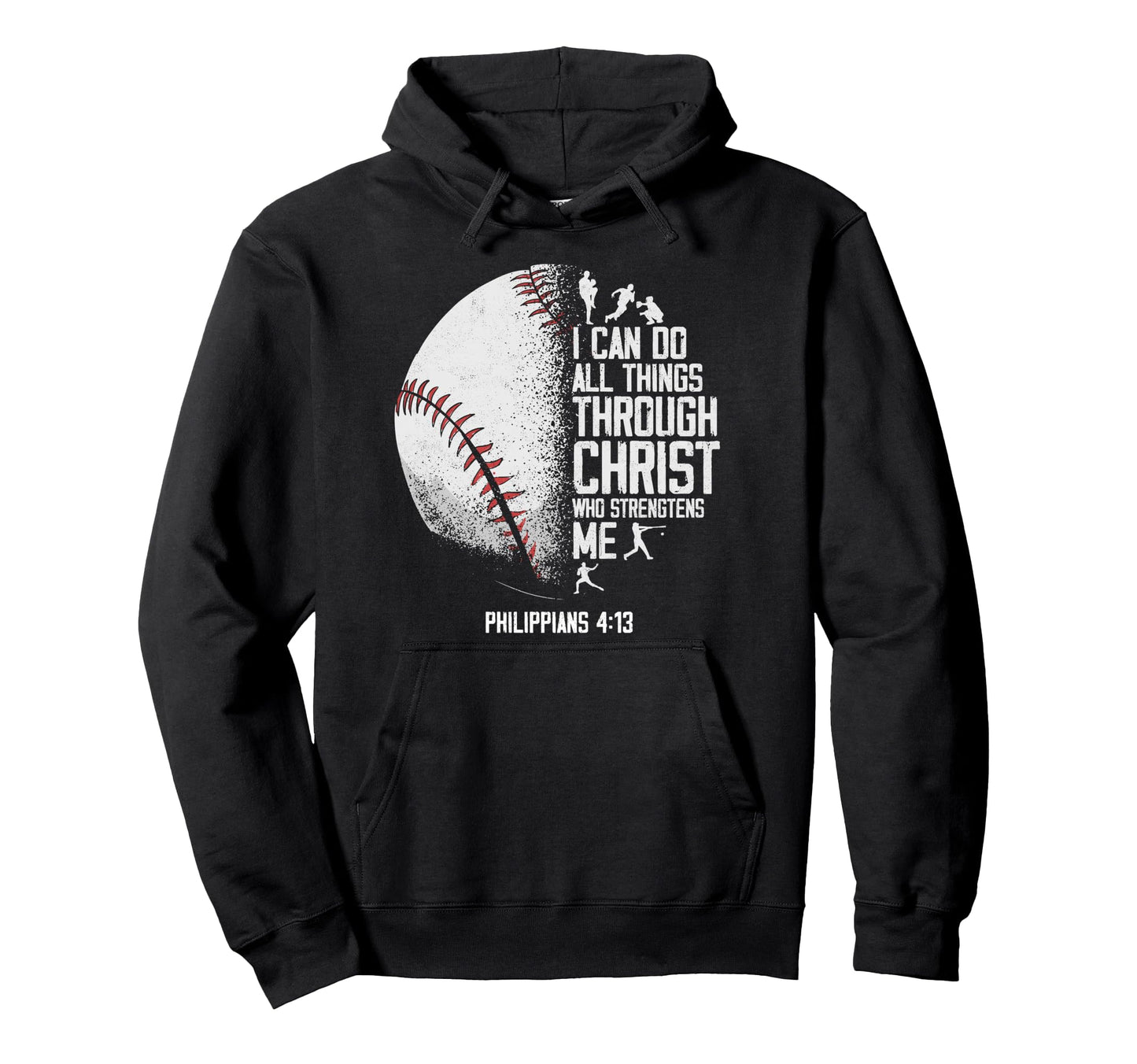 Baseball Fan Bible I Can Do All Things Hoodie - Aesthetic Graphic Men Women - T-Shirt, Sweatshirt, Hoodie