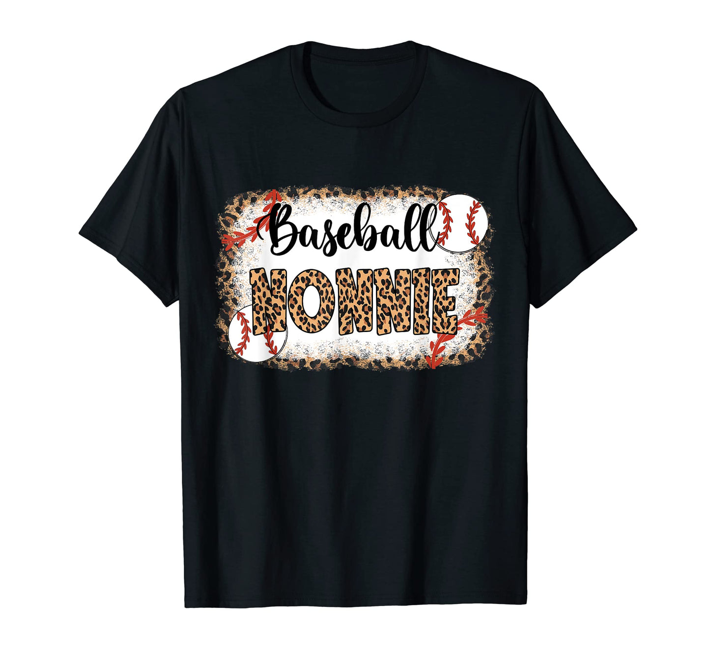 Baseball Nonnie Leopard Baseball T-Shirt - Casual Everyday Wear Men Women - T-Shirt, Sweatshirt, Hoodie