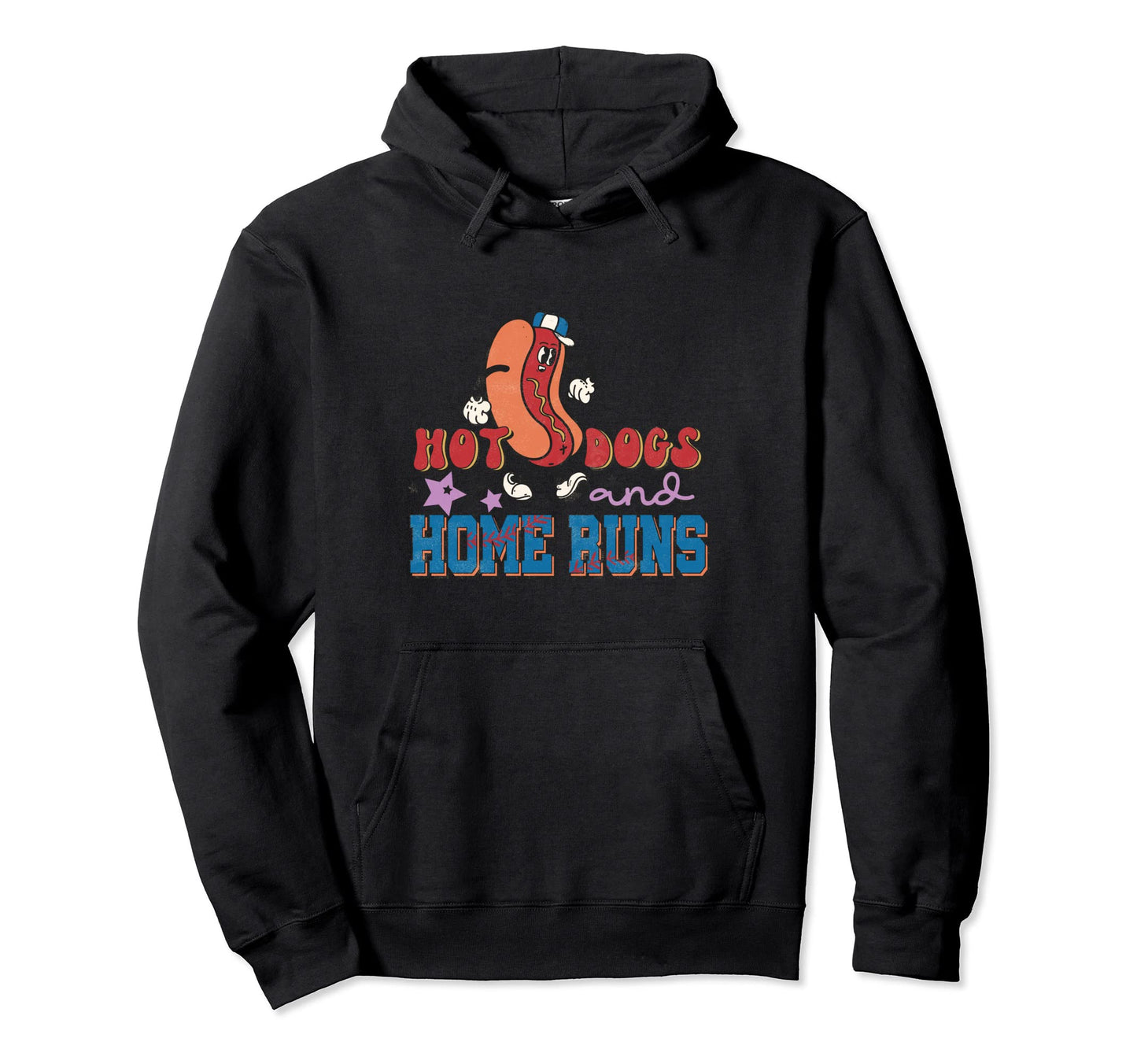 Hot Dogs And Home Runs Hoodie - Trendy Graphic Unisex - T-Shirt, Sweatshirt, Hoodie