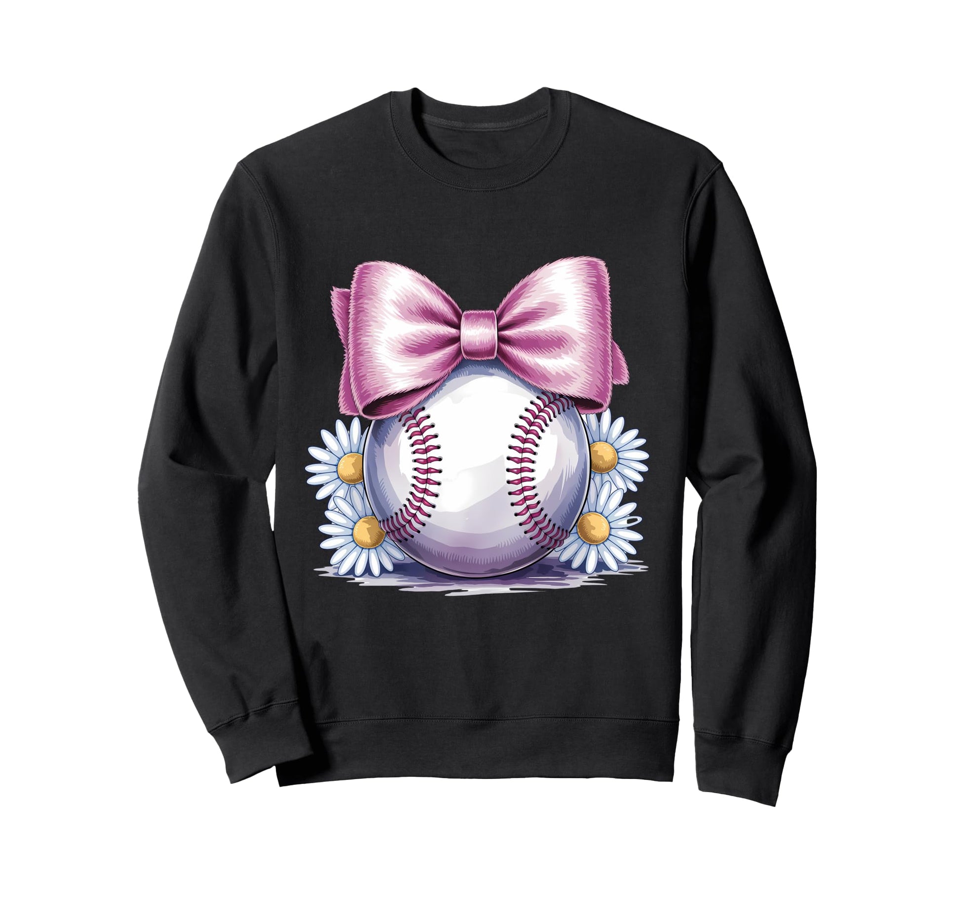 Baseball Coquette Bow Baseball Player Sweatshirt - Unique Graphic Unisex - T-Shirt, Sweatshirt, Hoodie