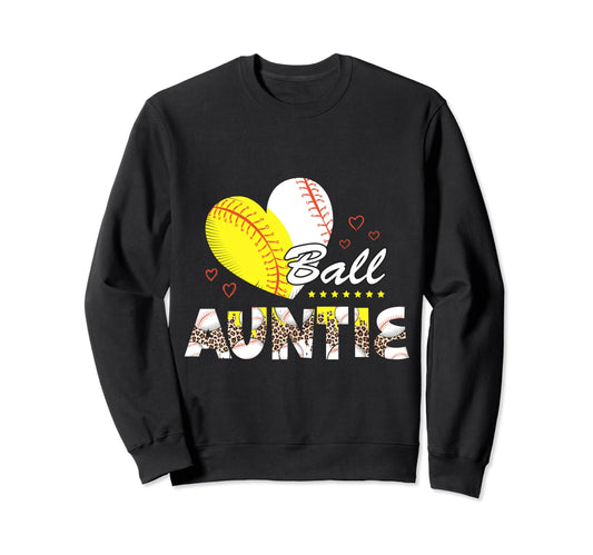 Auntie Both Baseball Softball Sweatshirt - Unique Graphic Men Women - T-Shirt, Sweatshirt, Hoodie