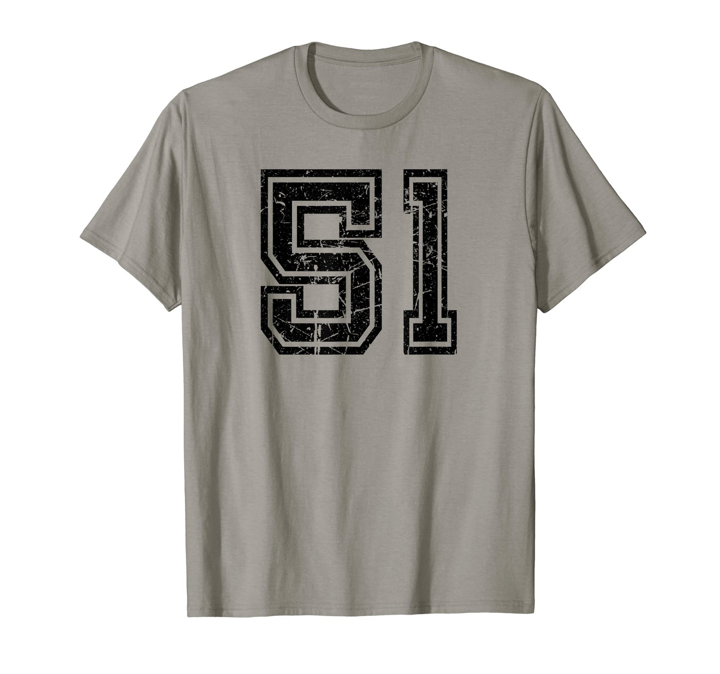 Number 51 Sports Jersey Varsity Lucky T-Shirt - Minimalist Print Men Women - T-Shirt, Sweatshirt, Hoodie