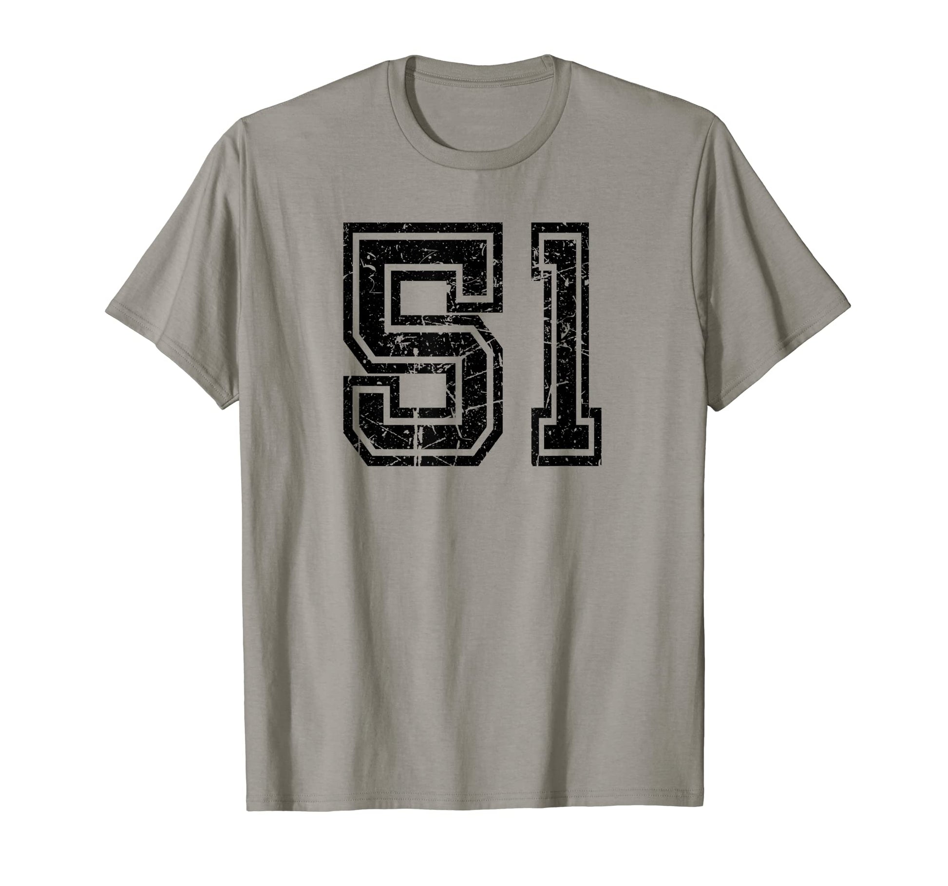 Number 51 Sports Jersey Varsity Lucky T-Shirt - Minimalist Print Men Women - T-Shirt, Sweatshirt, Hoodie