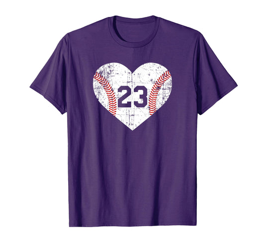 Baseball 23 Jersey Number T-Shirt - Unique Graphic for Adults - T-Shirt, Sweatshirt, Hoodie
