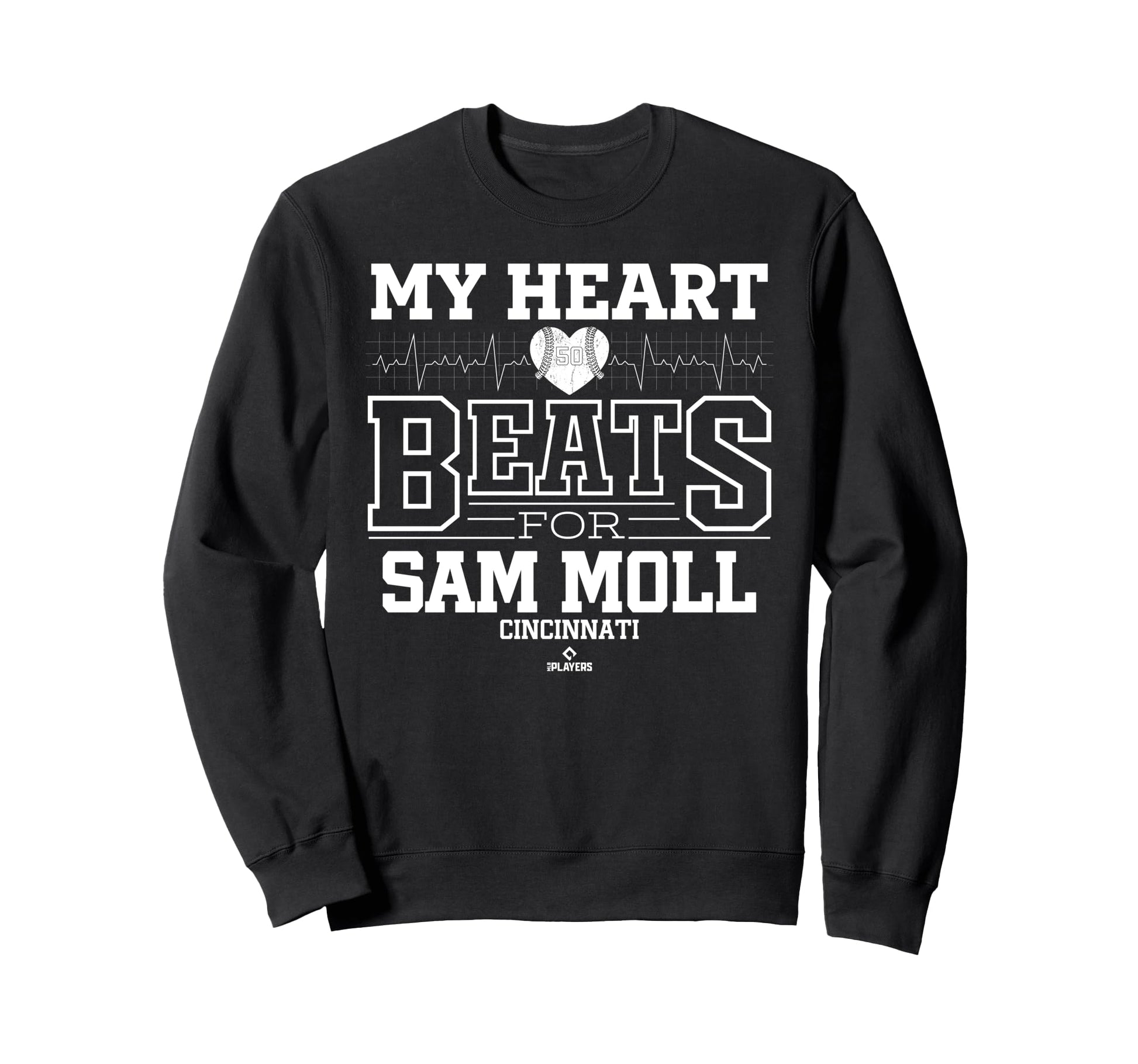 My Heart Beats Sam Moll Cincinnati Sweatshirt - Trendy Graphic Men Women - T-Shirt, Sweatshirt, Hoodie