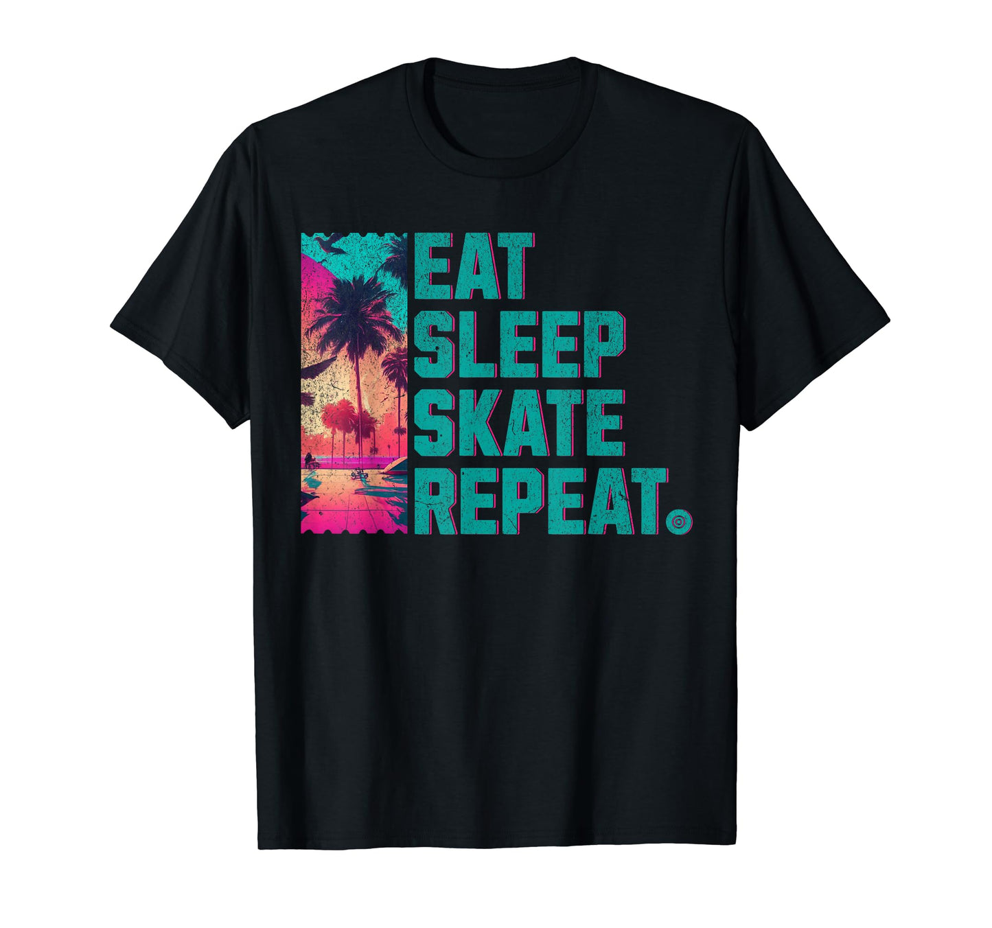 Eat Sleep Skate Repeat Roller Skating T-Shirt - Trendy Graphic Men Women - T-Shirt, Sweatshirt, Hoodie