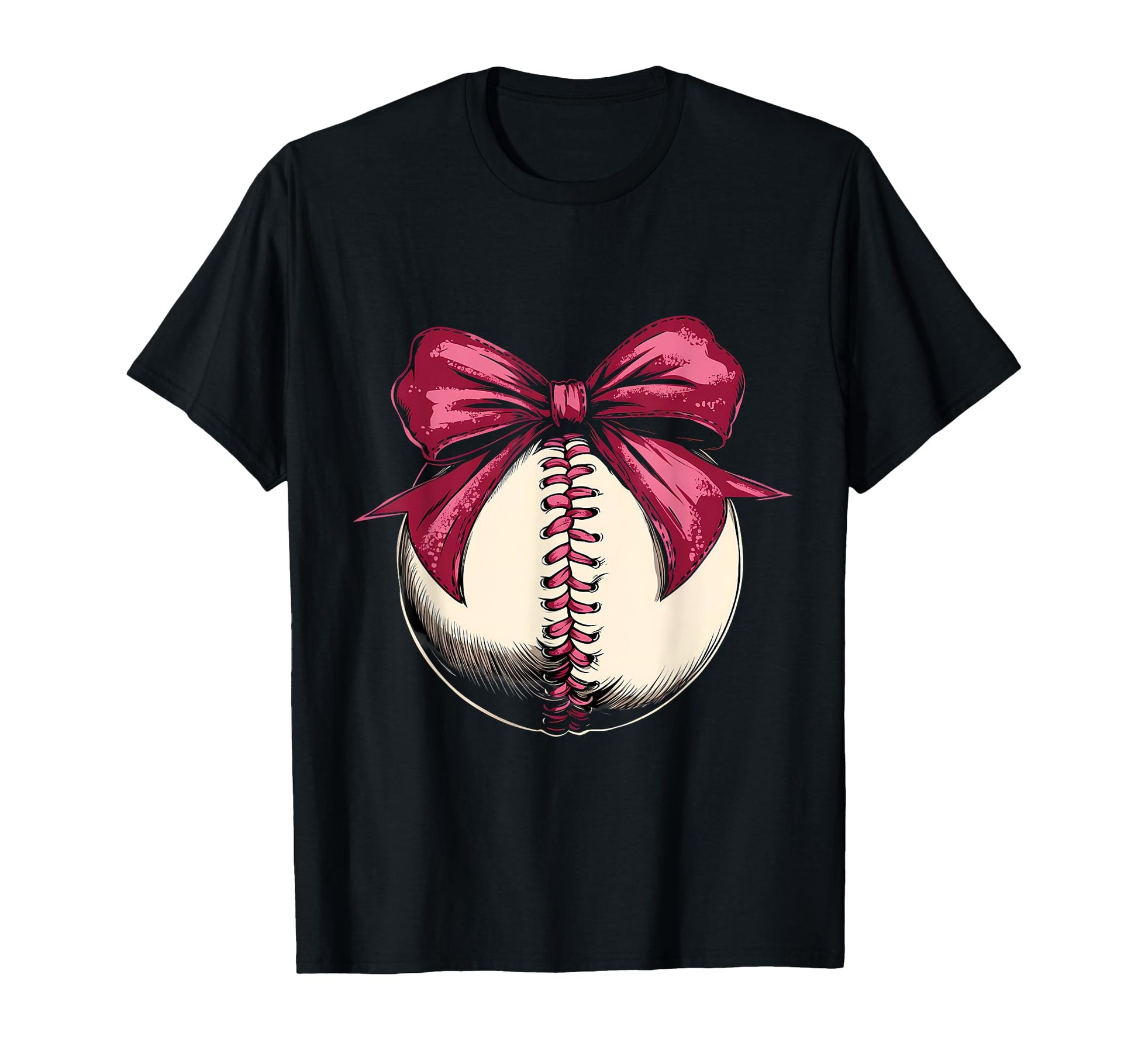 Baseball Coquette Bow Baseball Mom T-Shirt - Casual Everyday Wear Men Women - T-Shirt, Sweatshirt, Hoodie