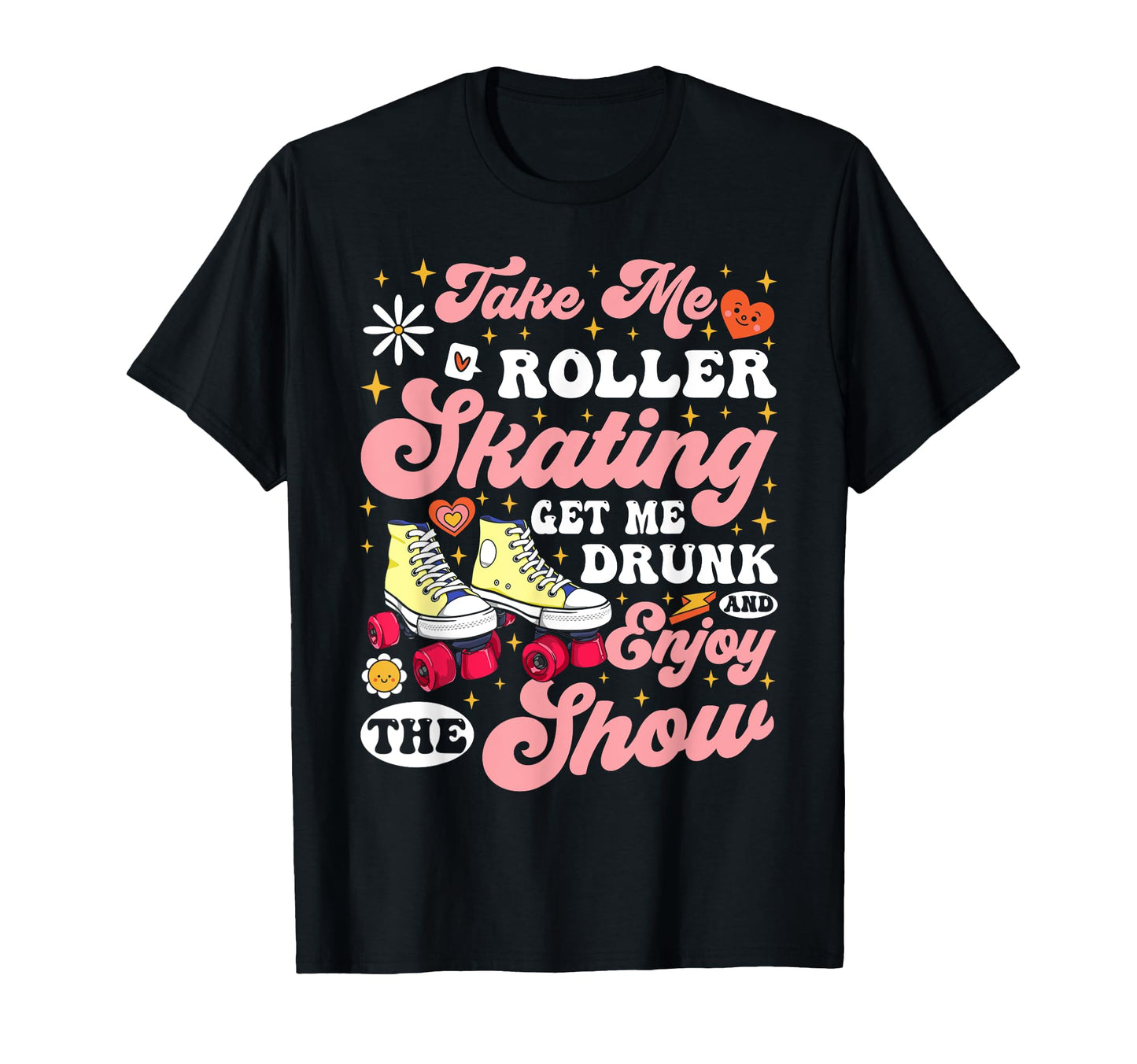 Roller Skating Skate 1970S Take Me T-Shirt - Aesthetic Graphic Men Women - T-Shirt, Sweatshirt, Hoodie