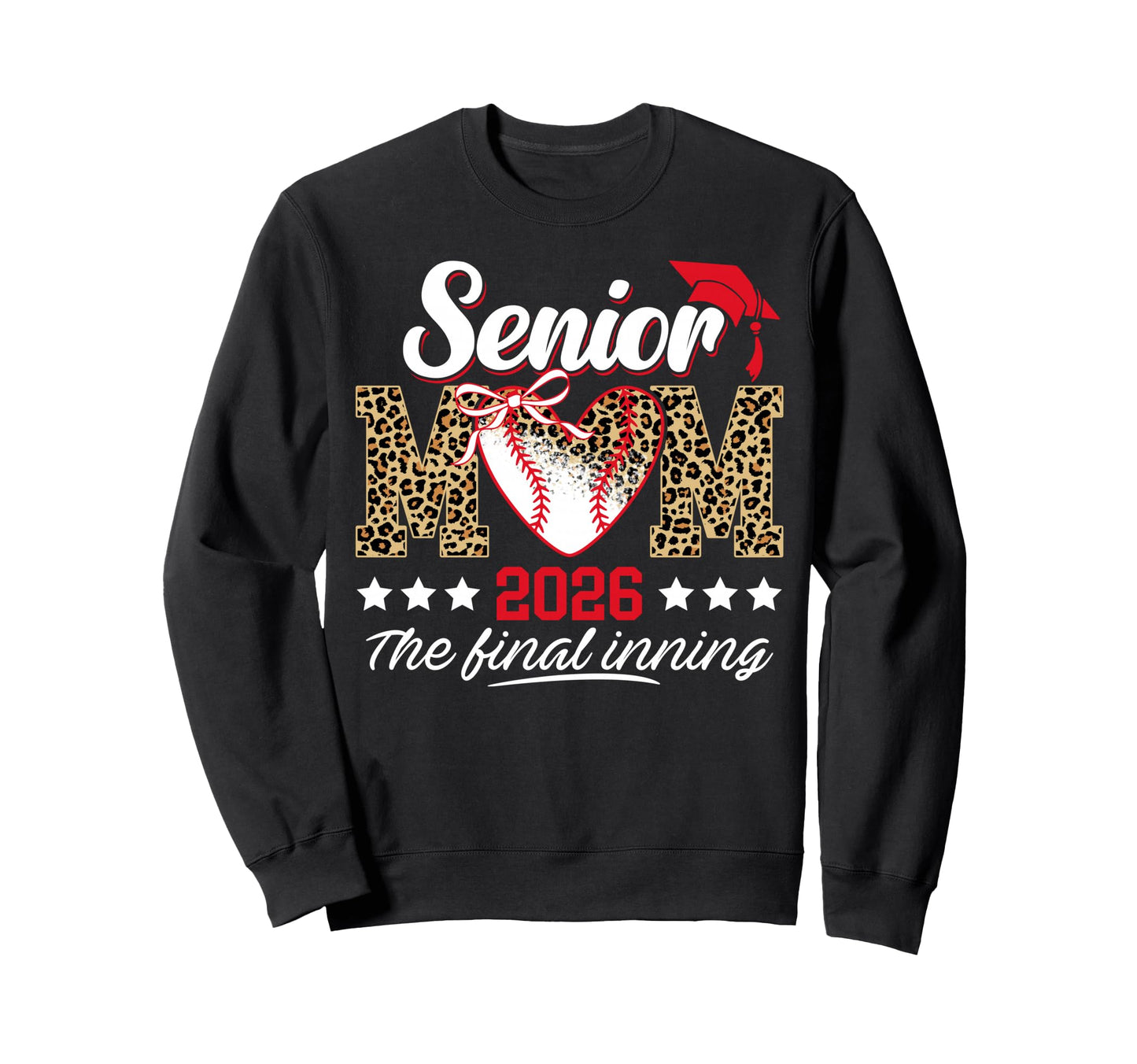 Senior Mom Leopard 2026 Final Sweatshirt - Custom Art Print for Adults - T-Shirt, Sweatshirt, Hoodie