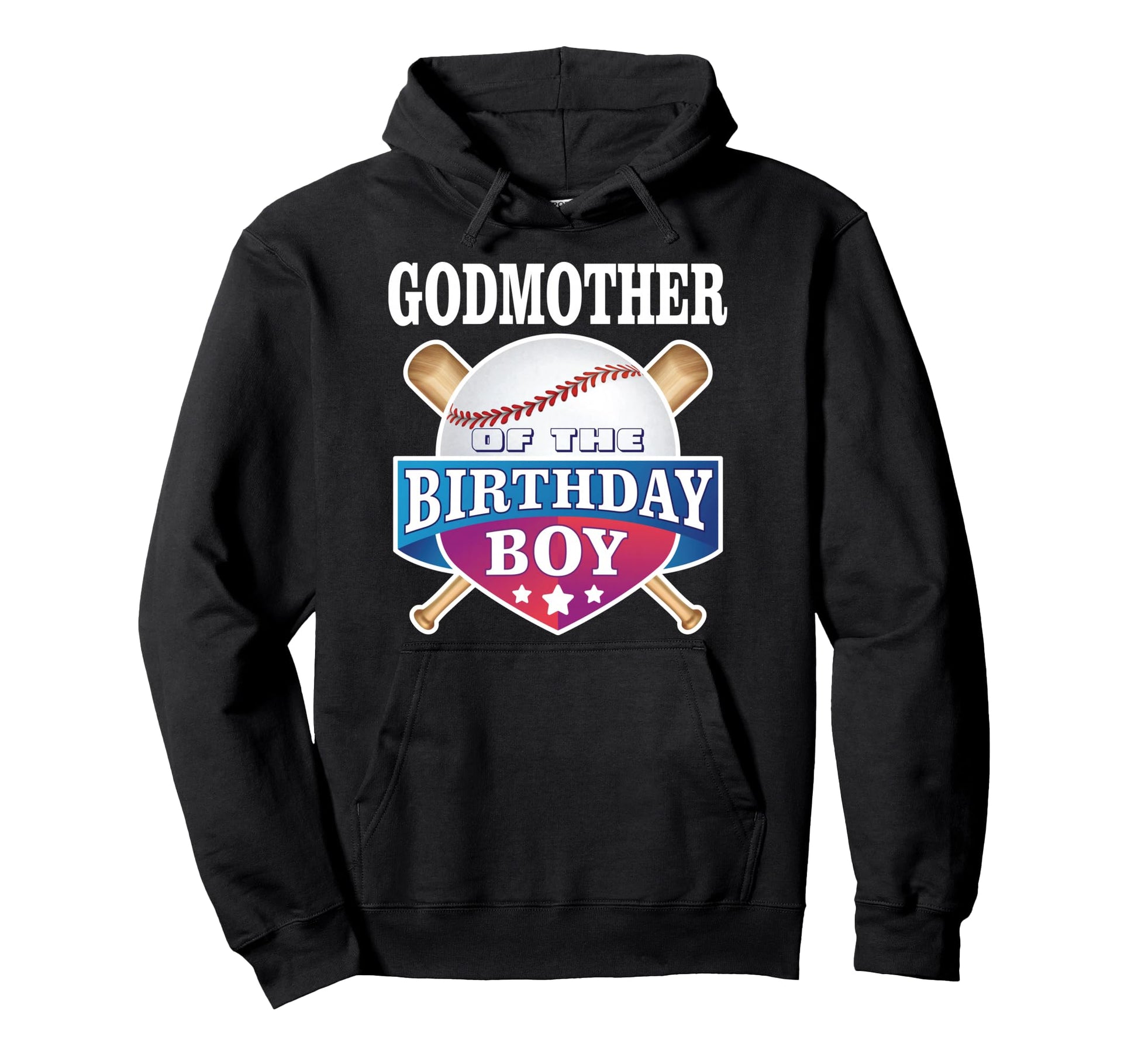 Godmother Birthday Baseball Party Hoodie - Minimalist Print Men Women - T-Shirt, Sweatshirt, Hoodie