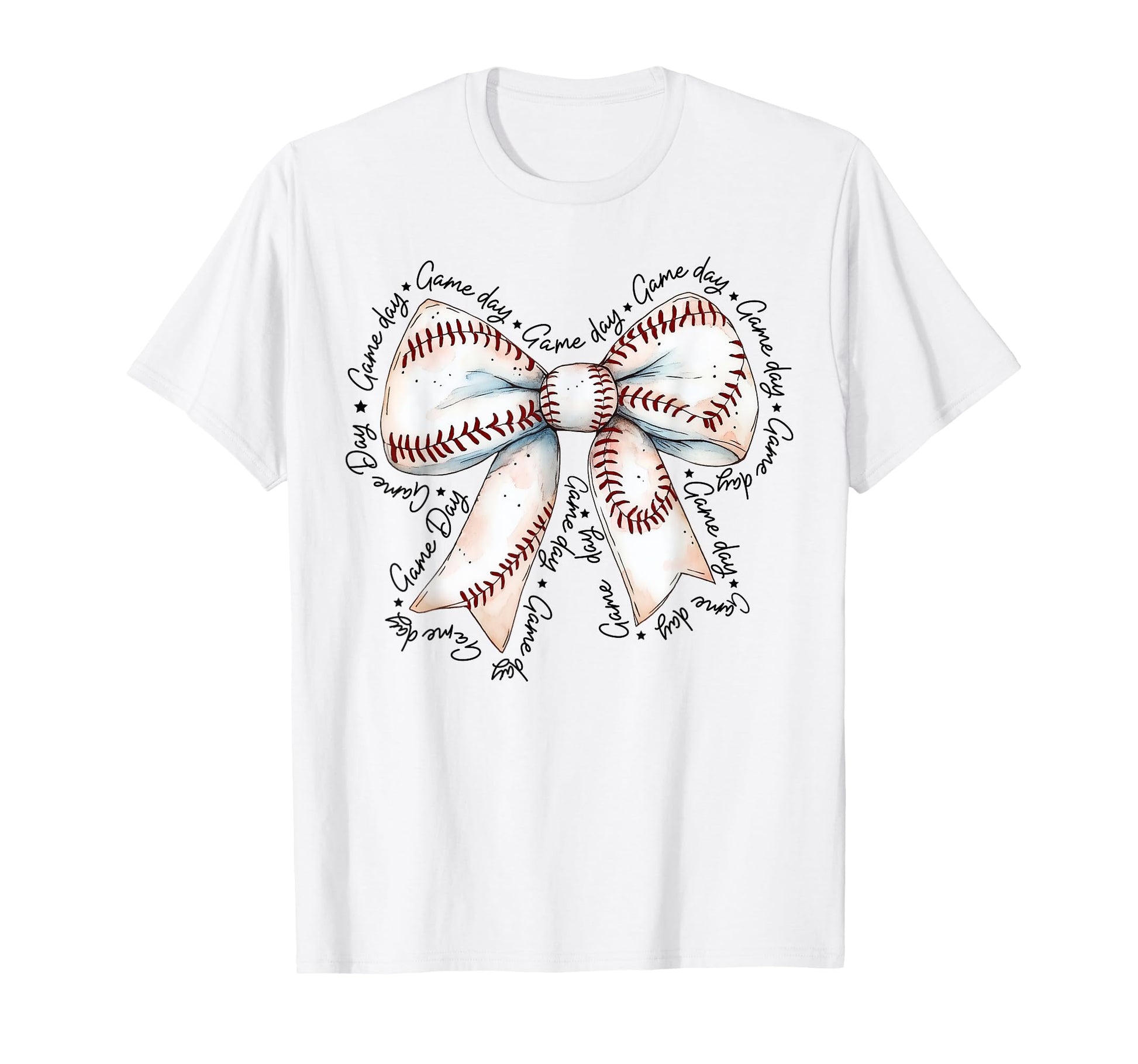 Game Day Baseball Bow Coquette T-Shirt - Aesthetic Graphic for Adults - T-Shirt, Sweatshirt, Hoodie
