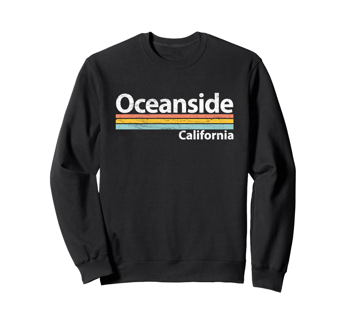 Oceanside California Stripes Sweatshirt - Unique Graphic Men Women - T-Shirt, Sweatshirt, Hoodie