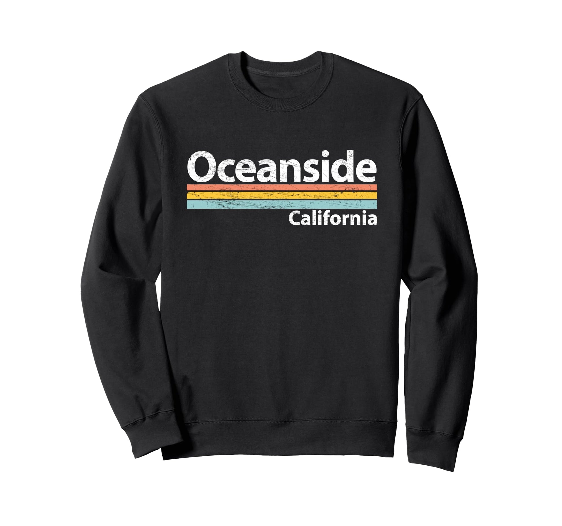 Oceanside California Stripes Sweatshirt - Unique Graphic Men Women - T-Shirt, Sweatshirt, Hoodie