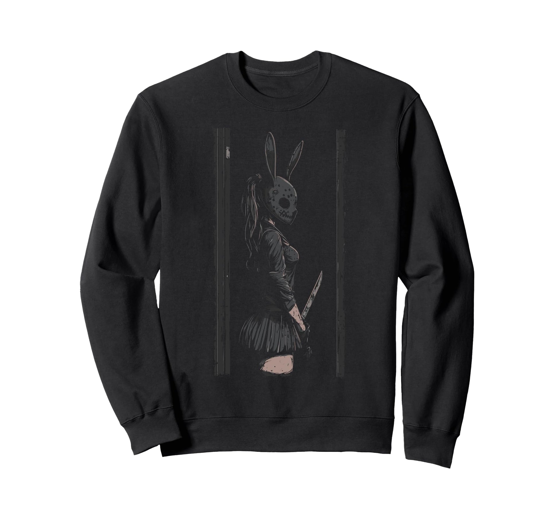 Anime Horror Bunny Aesthetic Soft Sweatshirt - Unique Graphic for Adults - T-Shirt, Sweatshirt, Hoodie