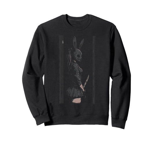 Anime Horror Bunny Aesthetic Soft Sweatshirt - Unique Graphic for Adults - T-Shirt, Sweatshirt, Hoodie