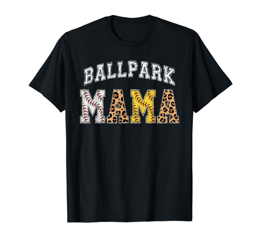 Ballpark Mama Baller Mom Mothers Day T-Shirt - Novelty Apparel Unisex - T-Shirt, Sweatshirt, Hoodie