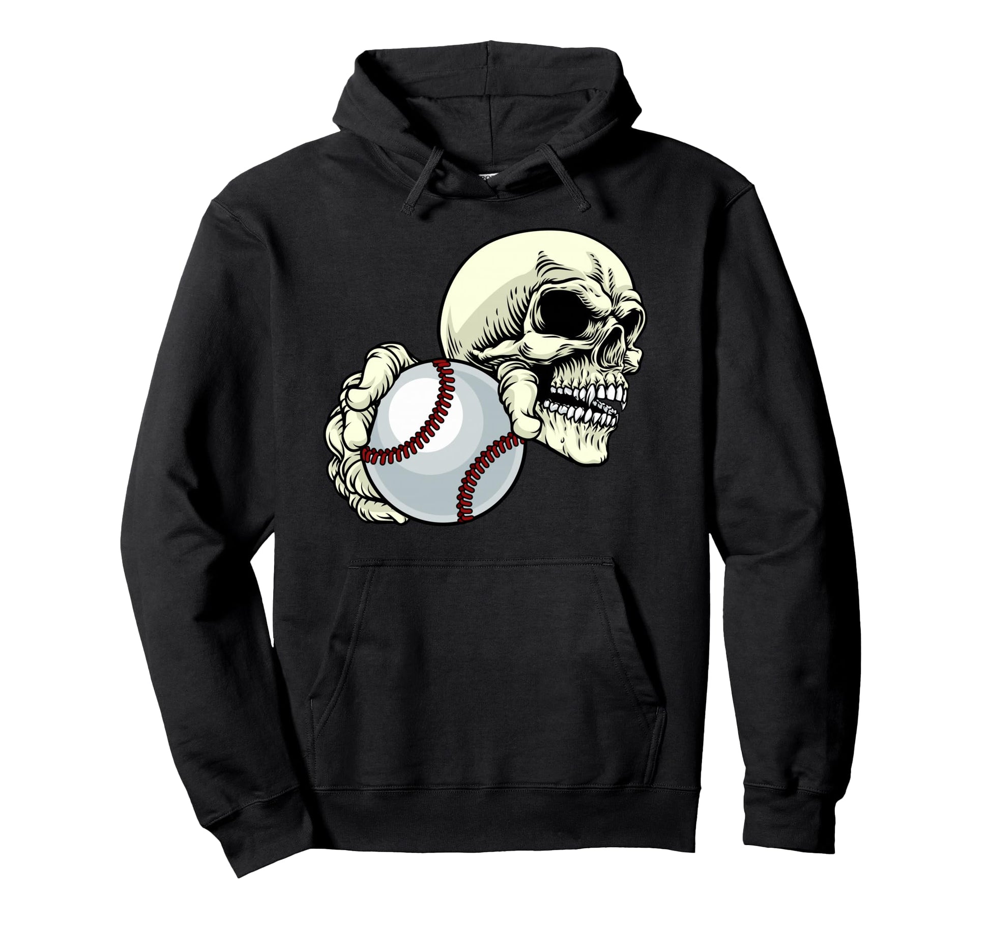 Skeleton Grim Reaper Skull Death Baseball Hoodie - Custom Art Print Unisex - T-Shirt, Sweatshirt, Hoodie