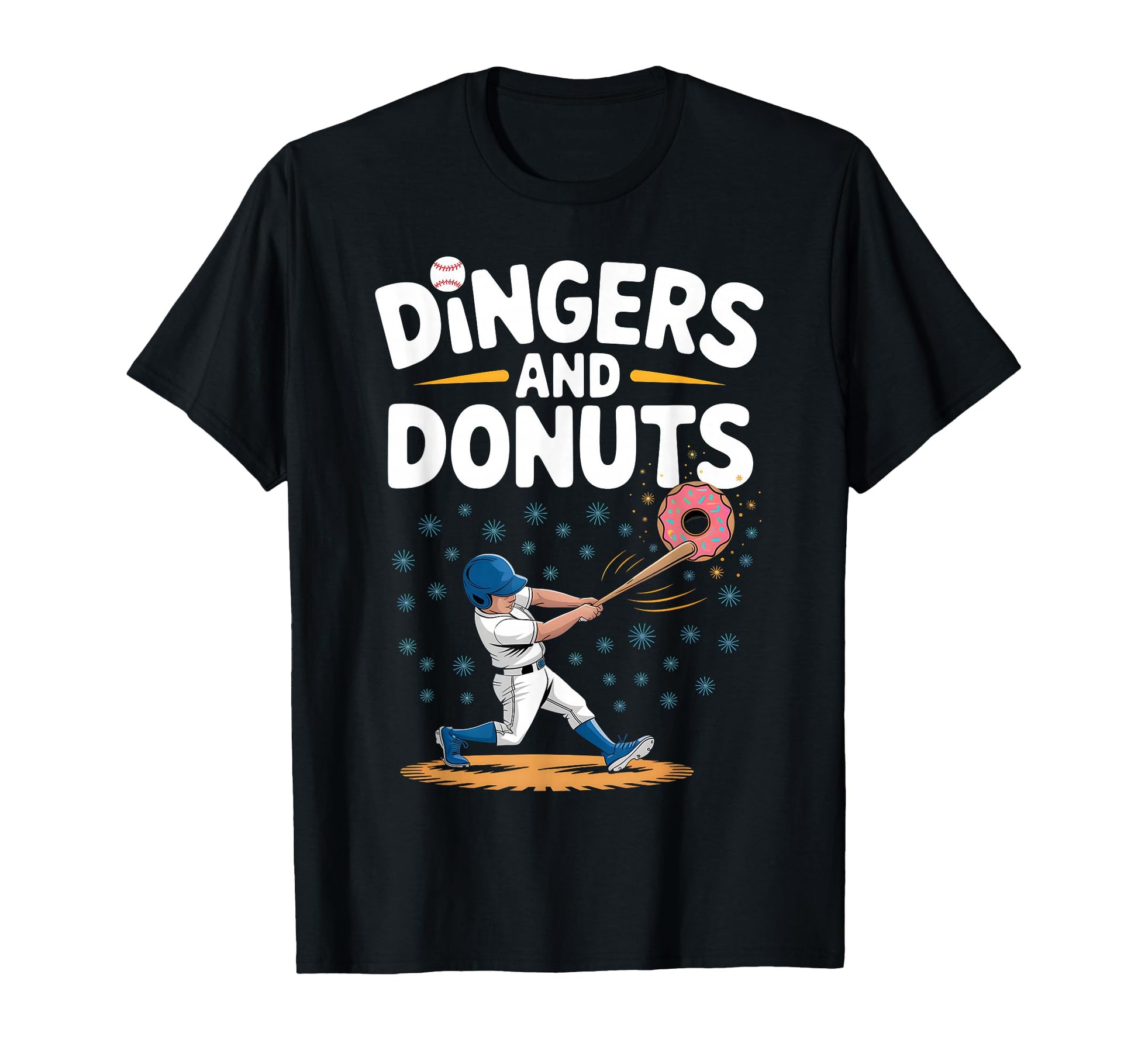 Funny Baseball Dingers Donuts T-Shirt - Unique Graphic Men Women - T-Shirt, Sweatshirt, Hoodie