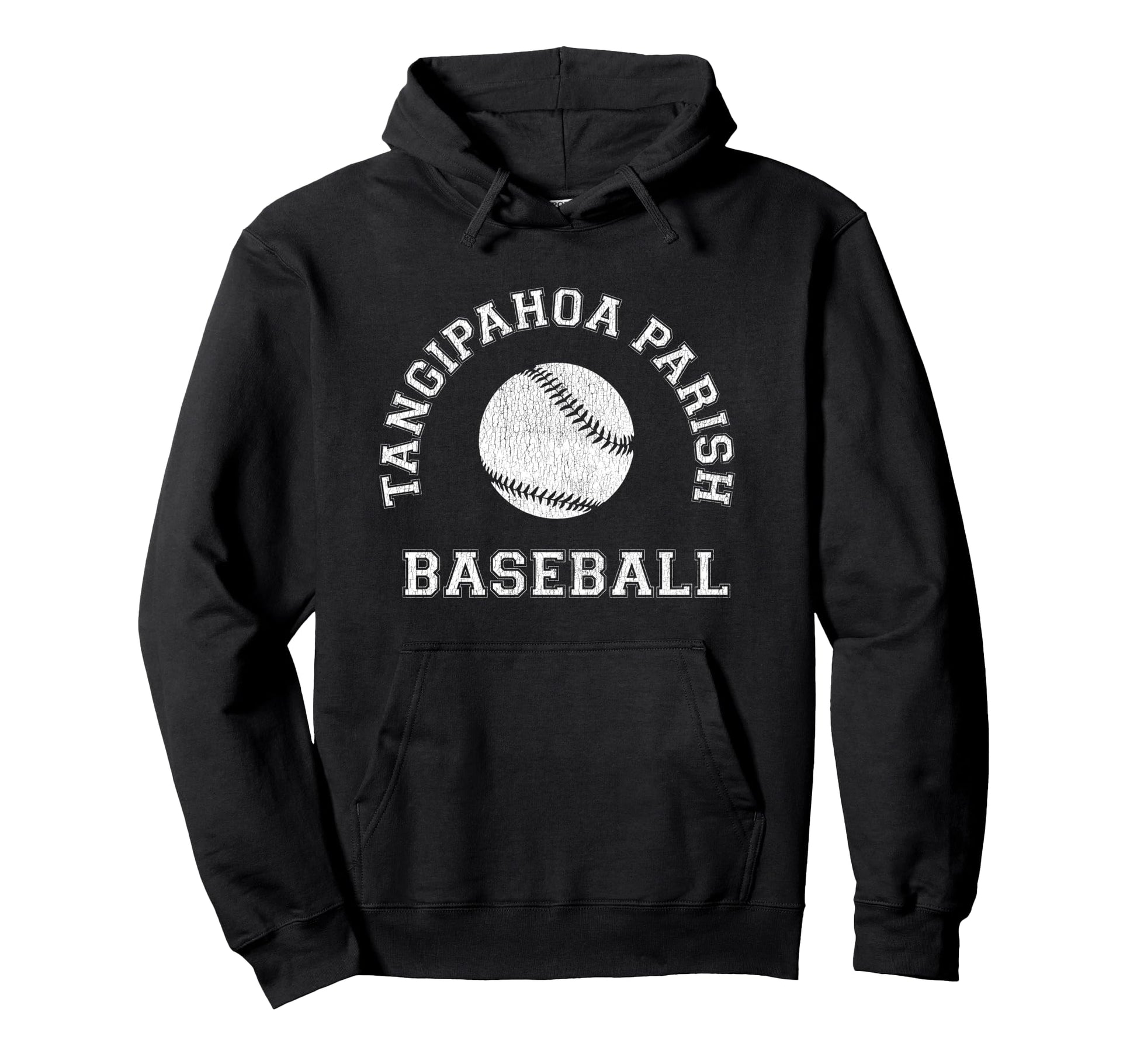 Tangipahoa Parish Baseball Distressed Hoodie - Trendy Graphic for Adults - T-Shirt, Sweatshirt, Hoodie