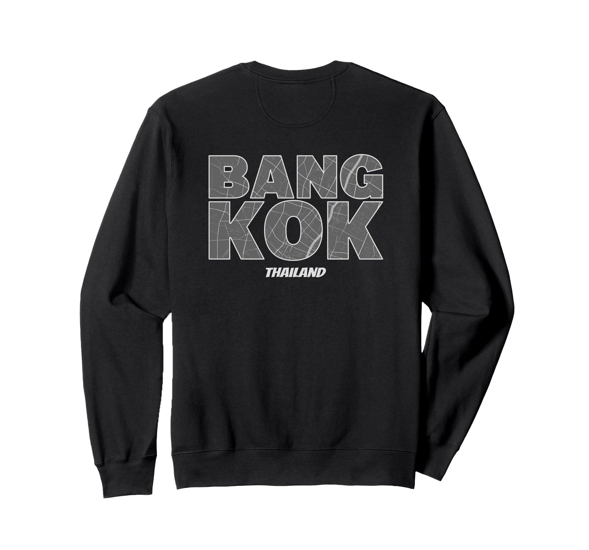 Bangkok Thailand City Map Sweatshirt - Casual Everyday Wear Men Women - T-Shirt, Sweatshirt, Hoodie