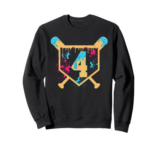 4 Years Old 4Th Birthday Sweatshirt - Aesthetic Graphic for Adults - T-Shirt, Sweatshirt, Hoodie