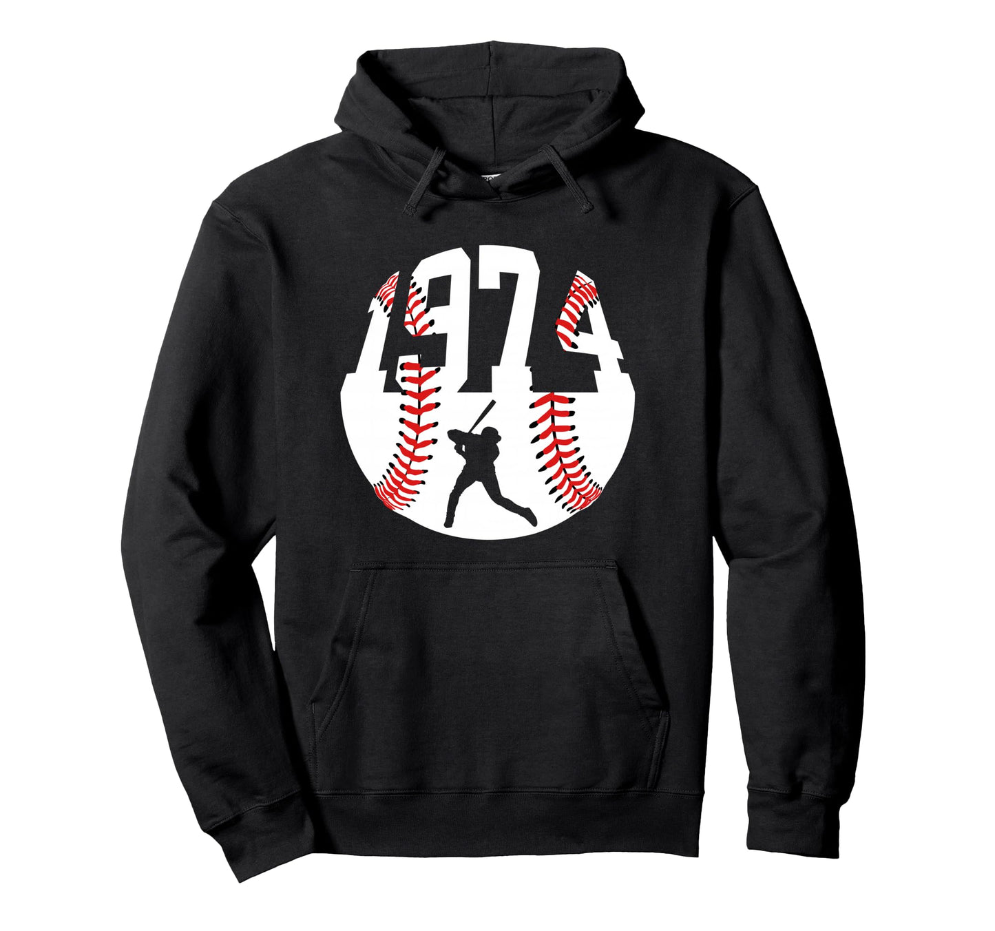 1974 Baseball 52Nd Birthday Hoodie - Minimalist Print Men Women - T-Shirt, Sweatshirt, Hoodie