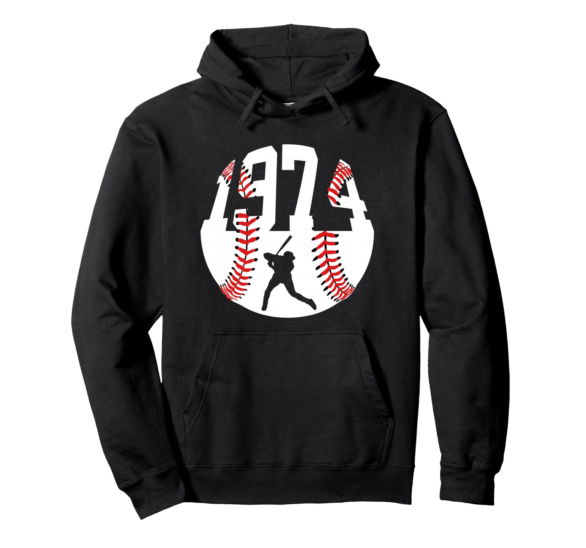 1974 Baseball 52Nd Birthday Hoodie - Minimalist Print Men Women - T-Shirt, Sweatshirt, Hoodie