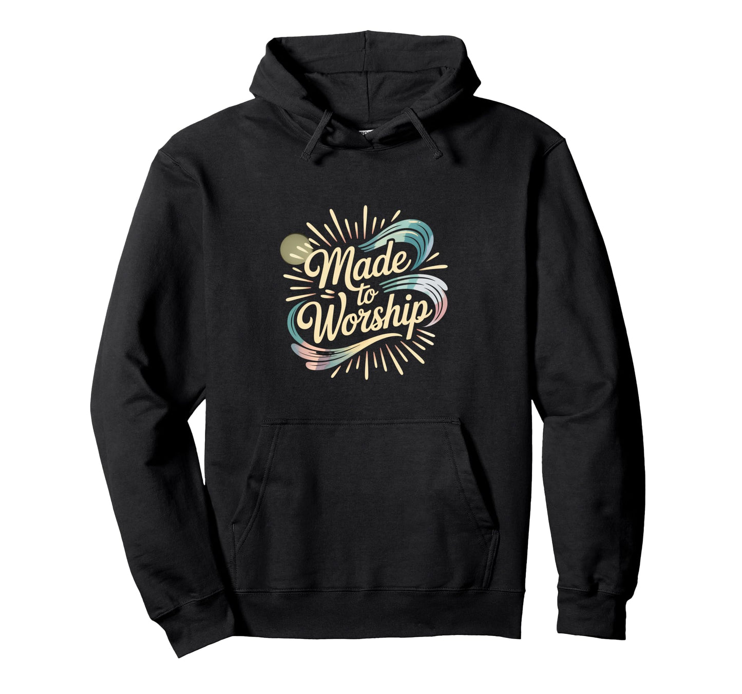 Made To Worship Handlettering Christian Hoodie - Minimalist Print Unisex - T-Shirt, Sweatshirt, Hoodie