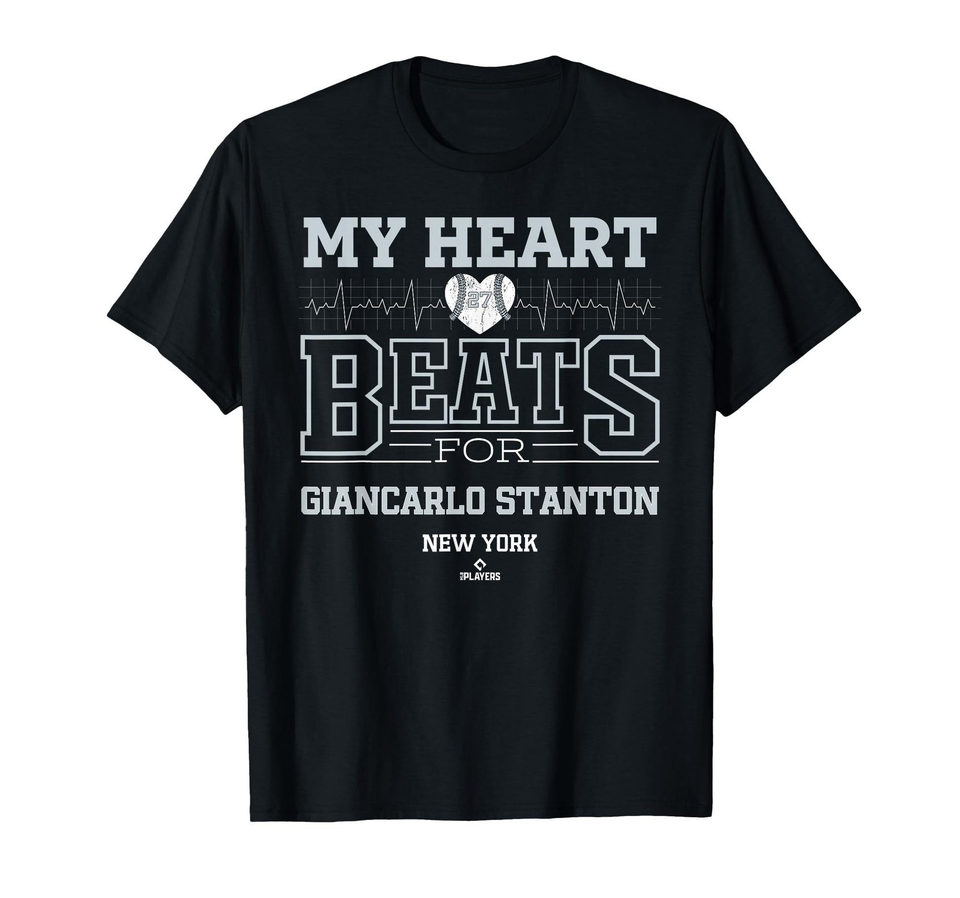 My Heart Beats Giancarlo Stanton New York T-Shirt - Graphic Print Unisex - T-Shirt, Sweatshirt, Hoodie