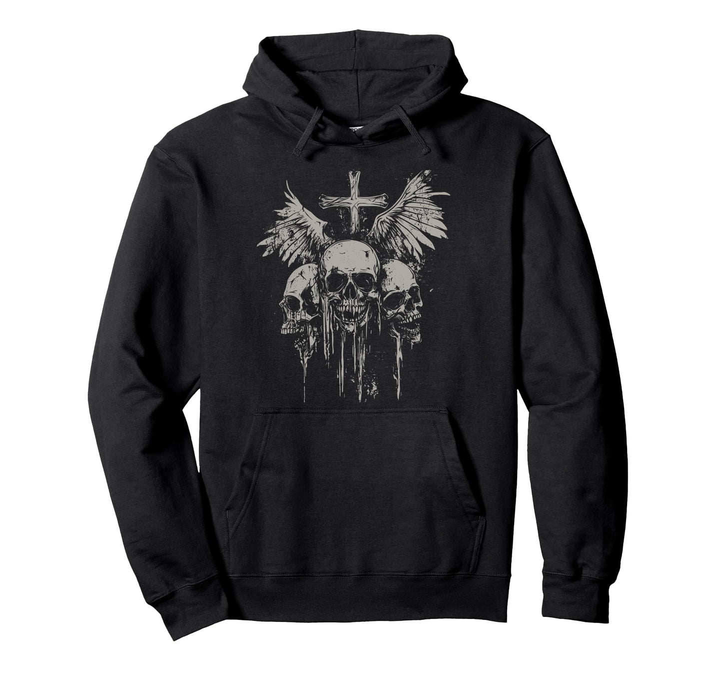 Skull Cross Y2K Grunge Aesthetic Alt Hoodie - Fun Novelty Design Unisex - T-Shirt, Sweatshirt, Hoodie