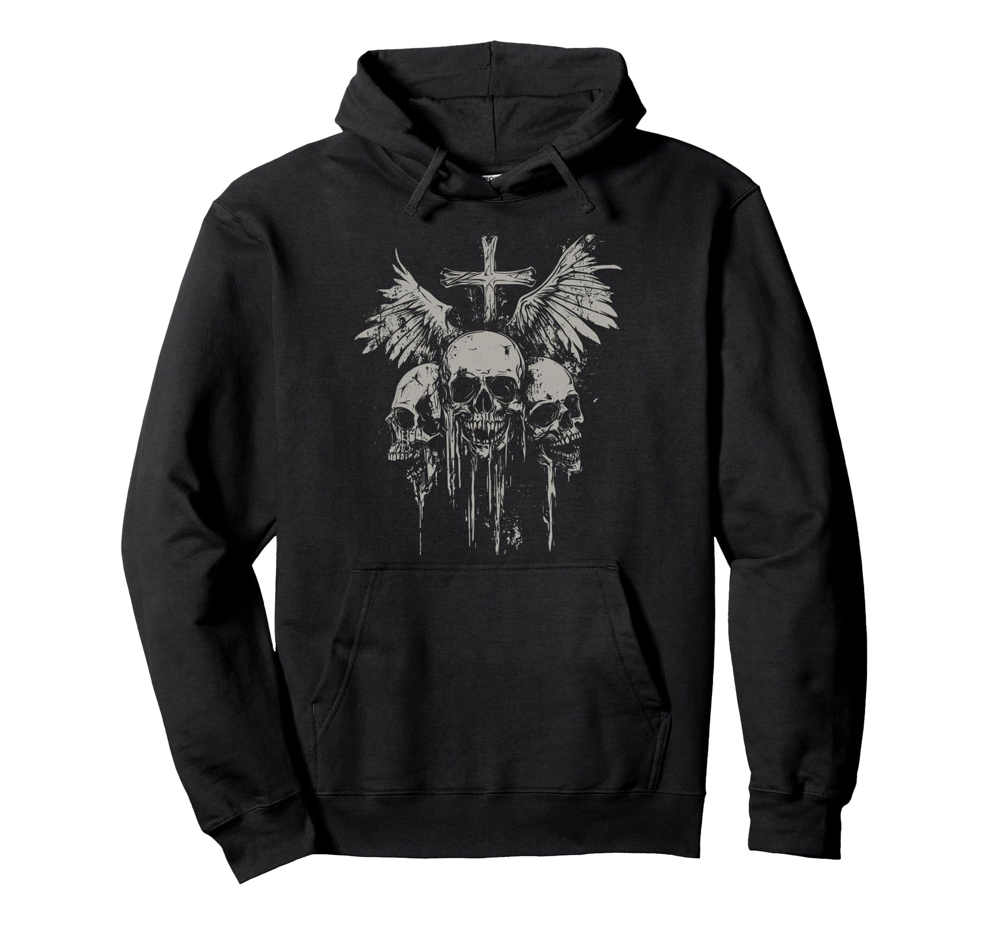 Skull Cross Y2K Grunge Aesthetic Alt Hoodie - Fun Novelty Design Unisex - T-Shirt, Sweatshirt, Hoodie