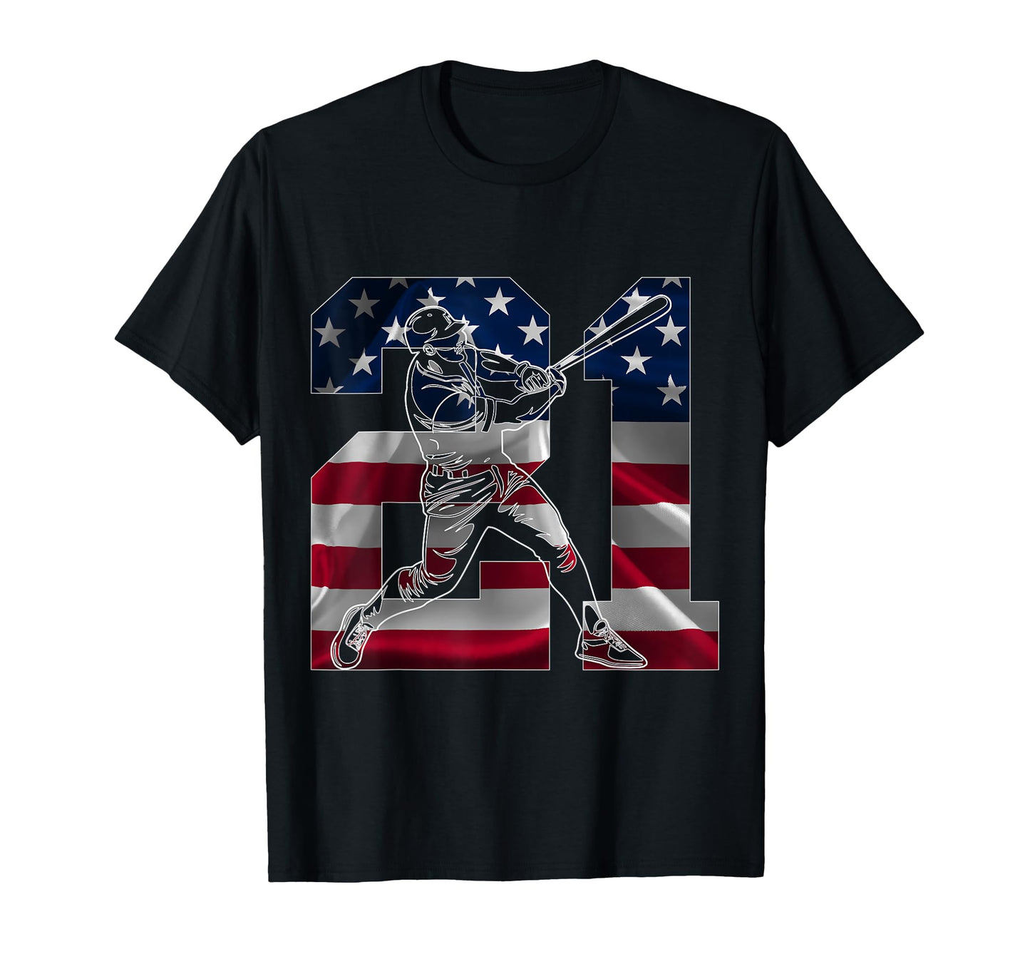 Number 21 Years Baseball 21St T-Shirt - Casual Everyday Wear Unisex - T-Shirt, Sweatshirt, Hoodie