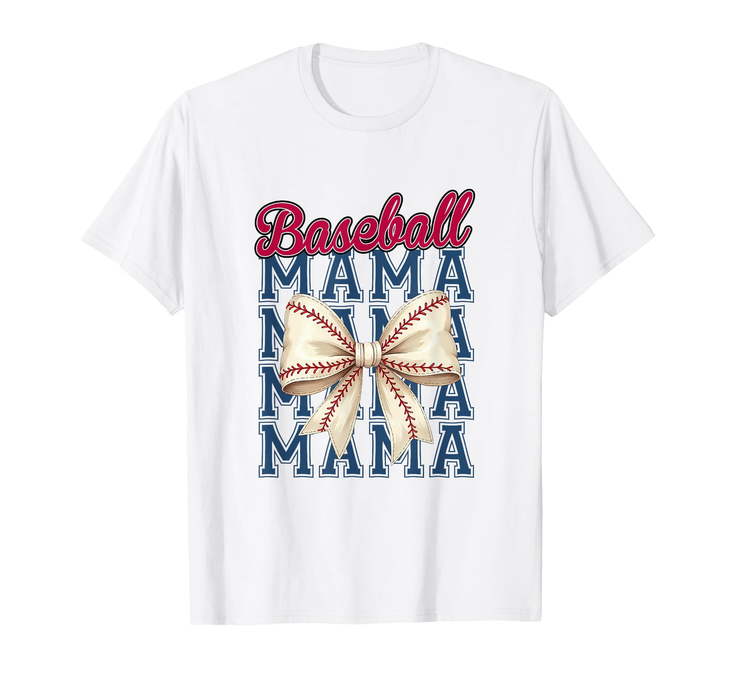 Baseball Mama Coquette Bow Mom Baseball T-Shirt - Fun Novelty Design Unisex - T-Shirt, Sweatshirt, Hoodie