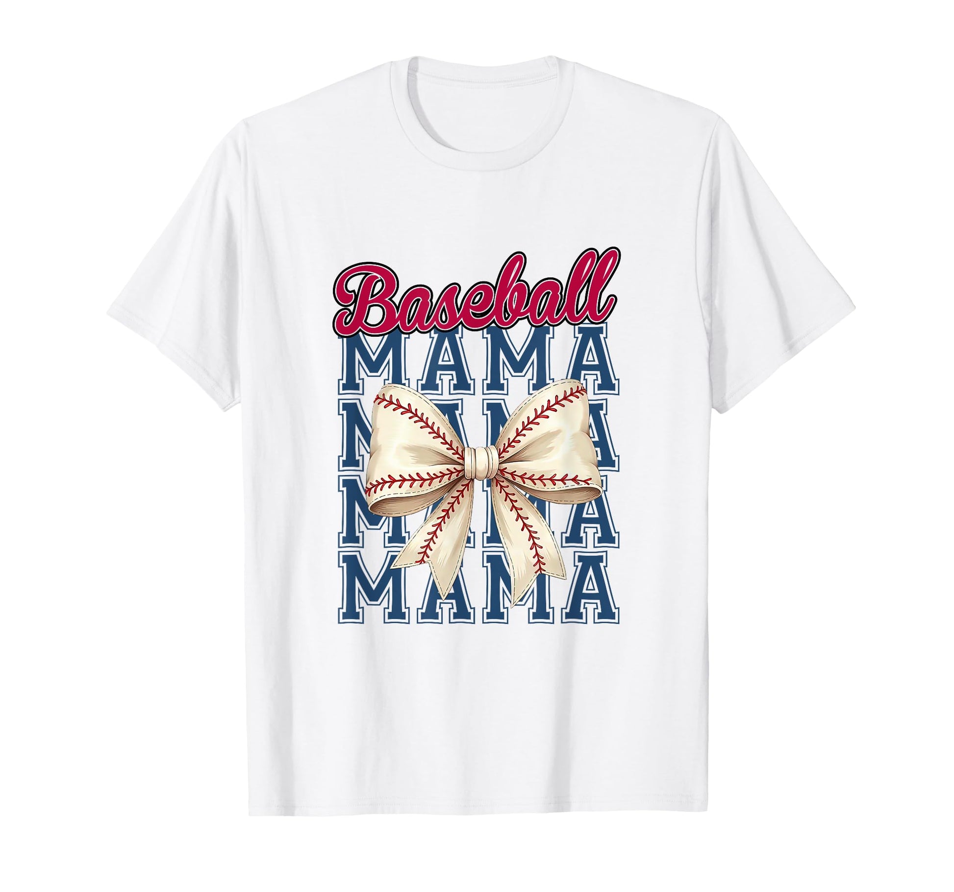 Baseball Mama Coquette Bow Mom Baseball T-Shirt - Fun Novelty Design Unisex - T-Shirt, Sweatshirt, Hoodie