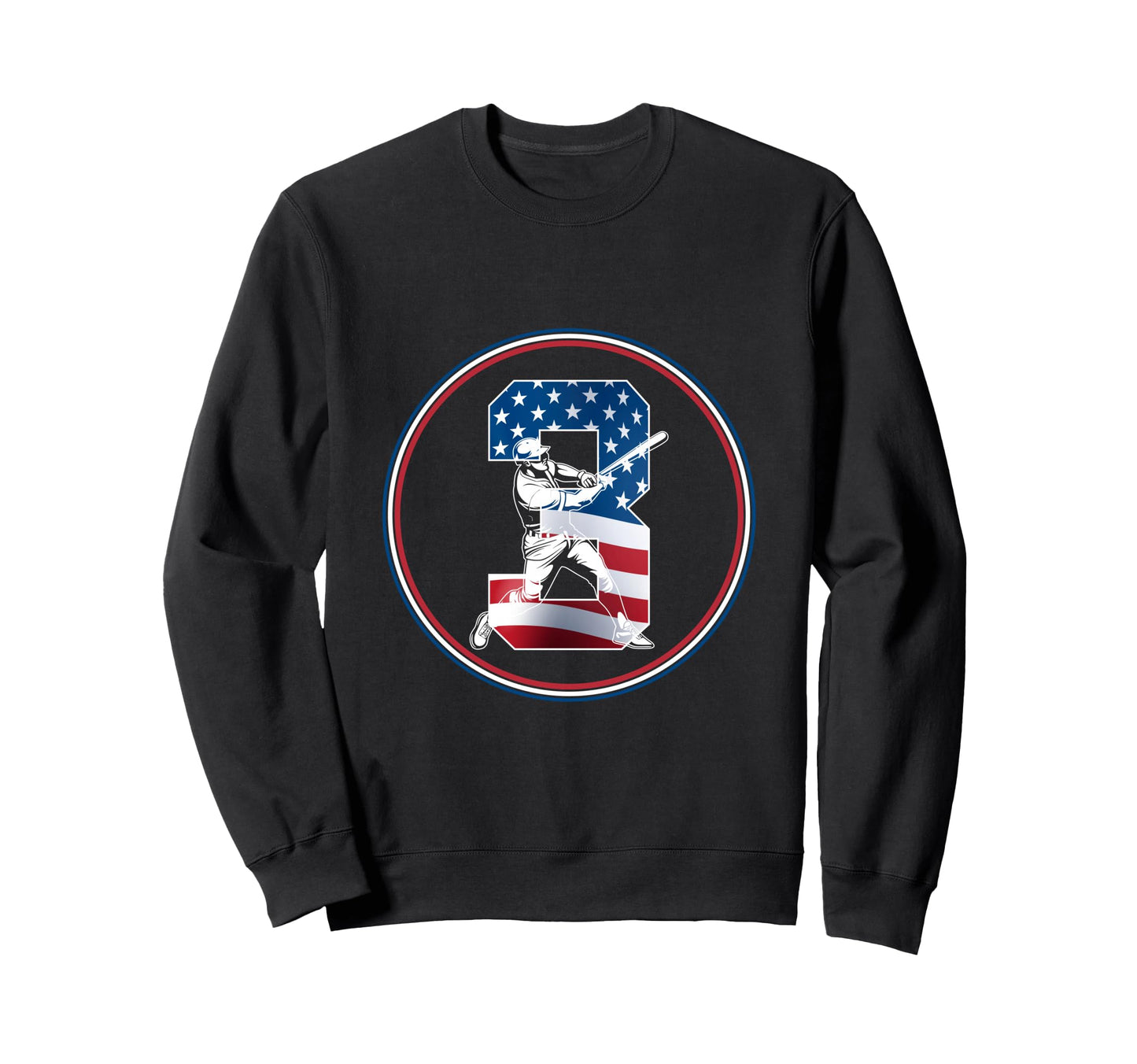 Number 3 Years Baseball 3Rd Sweatshirt - Custom Art Print Men Women - T-Shirt, Sweatshirt, Hoodie