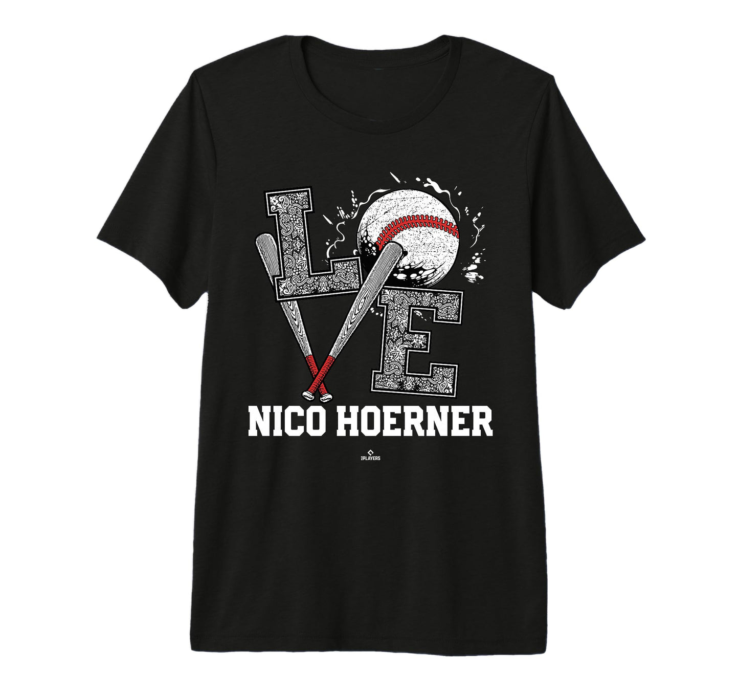 Distressed Baseball Love Nico T-Shirt - Custom Art Print for Adults - T-Shirt, Sweatshirt, Hoodie