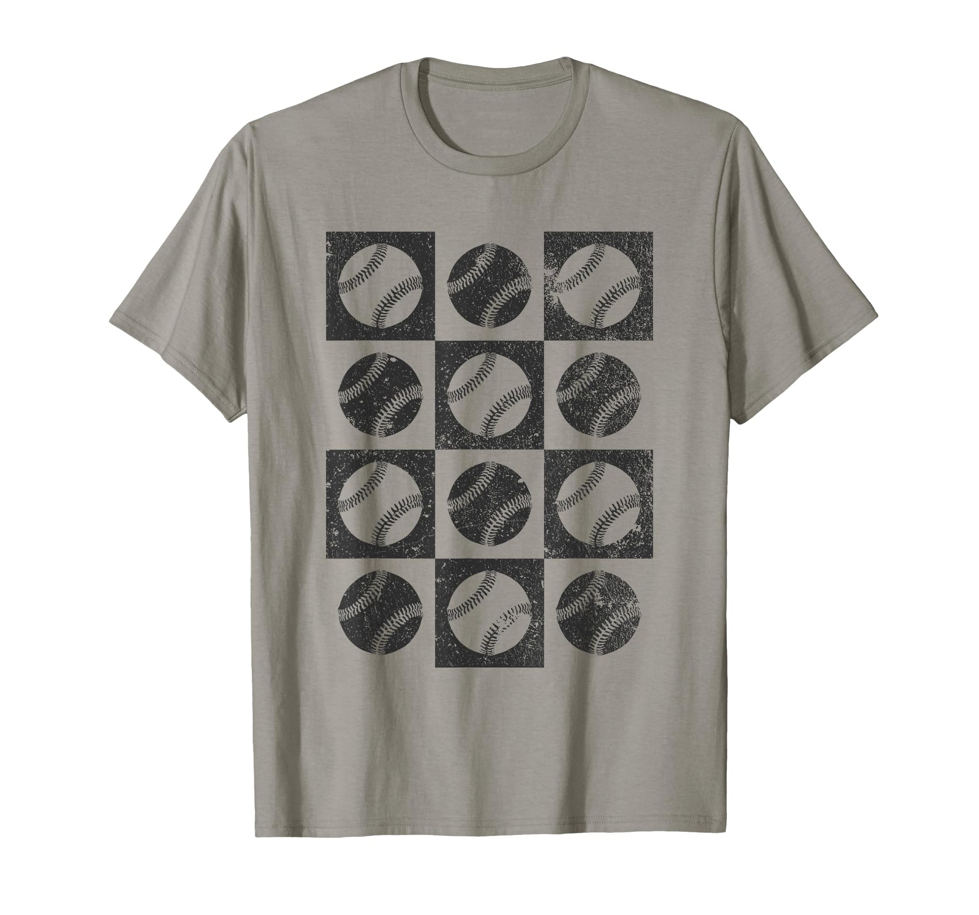 Checkerboard Checkered Baseball T-Shirt - Fun Novelty Design Men Women - T-Shirt, Sweatshirt, Hoodie