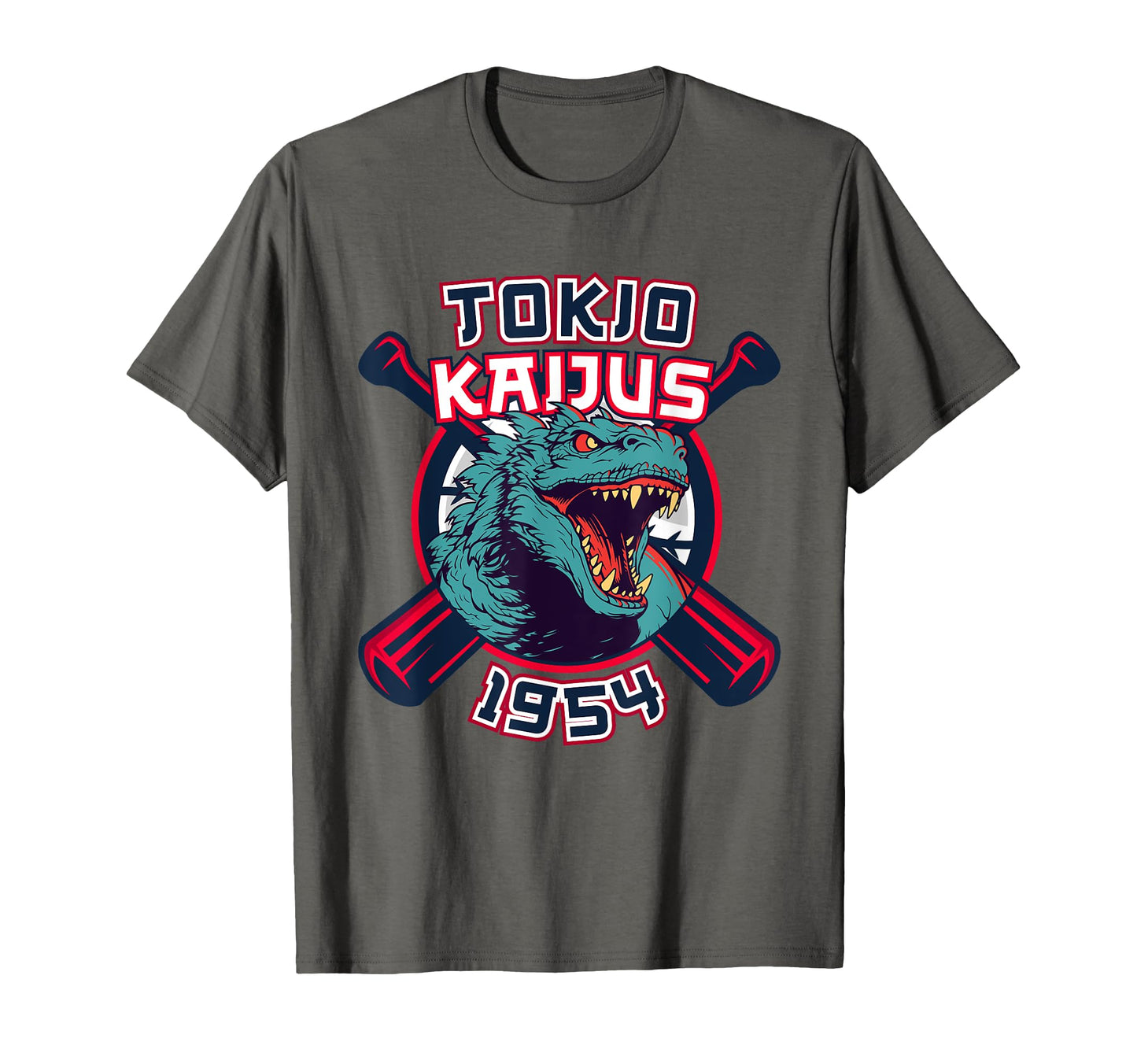 1954 Baseball Japanese Team Kaijus T-Shirt - Custom Art Print for Adults - T-Shirt, Sweatshirt, Hoodie