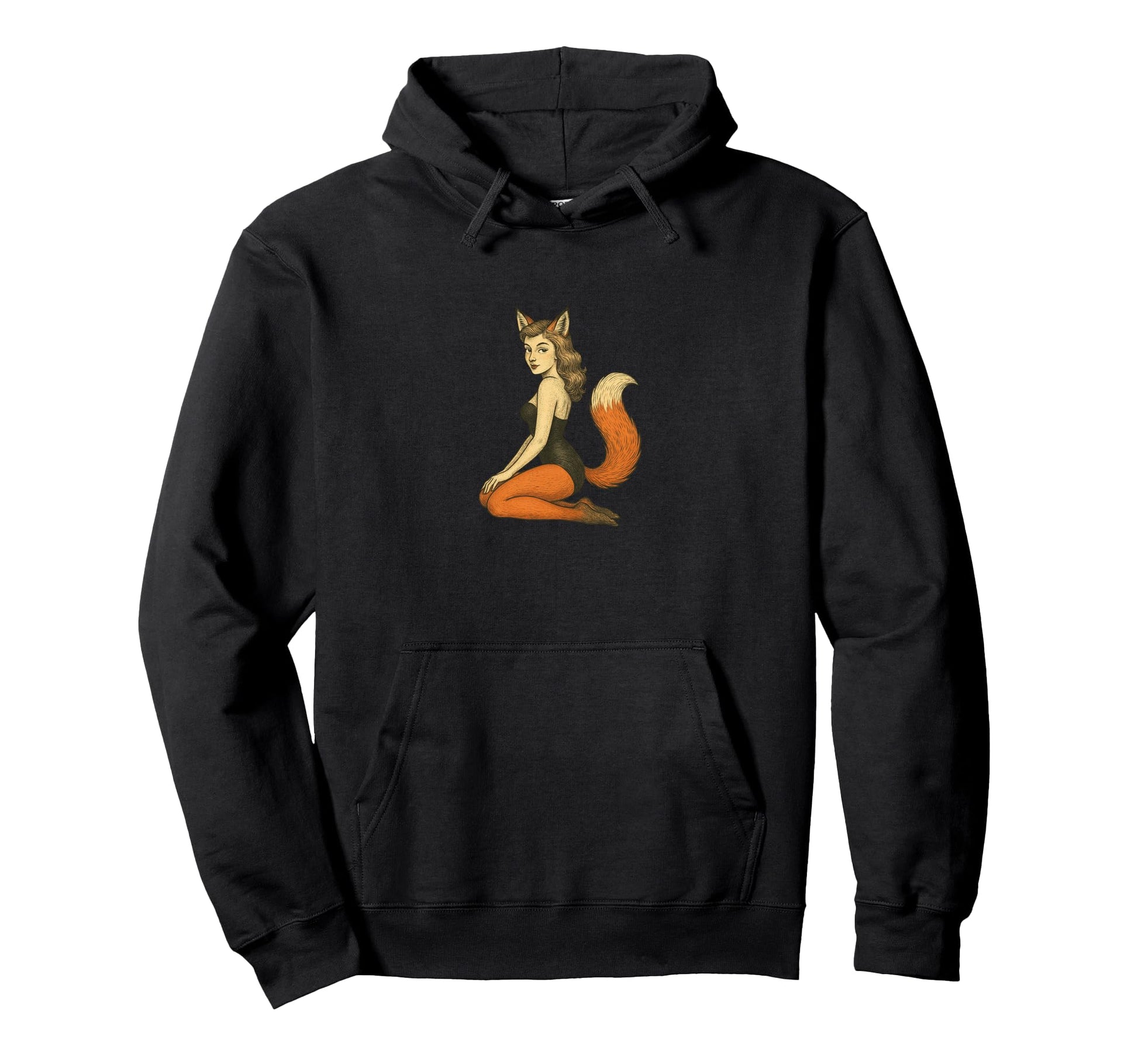 Fox Pinup Halloween Cosplay Anime Hoodie - Casual Everyday Wear Men Women - T-Shirt, Sweatshirt, Hoodie