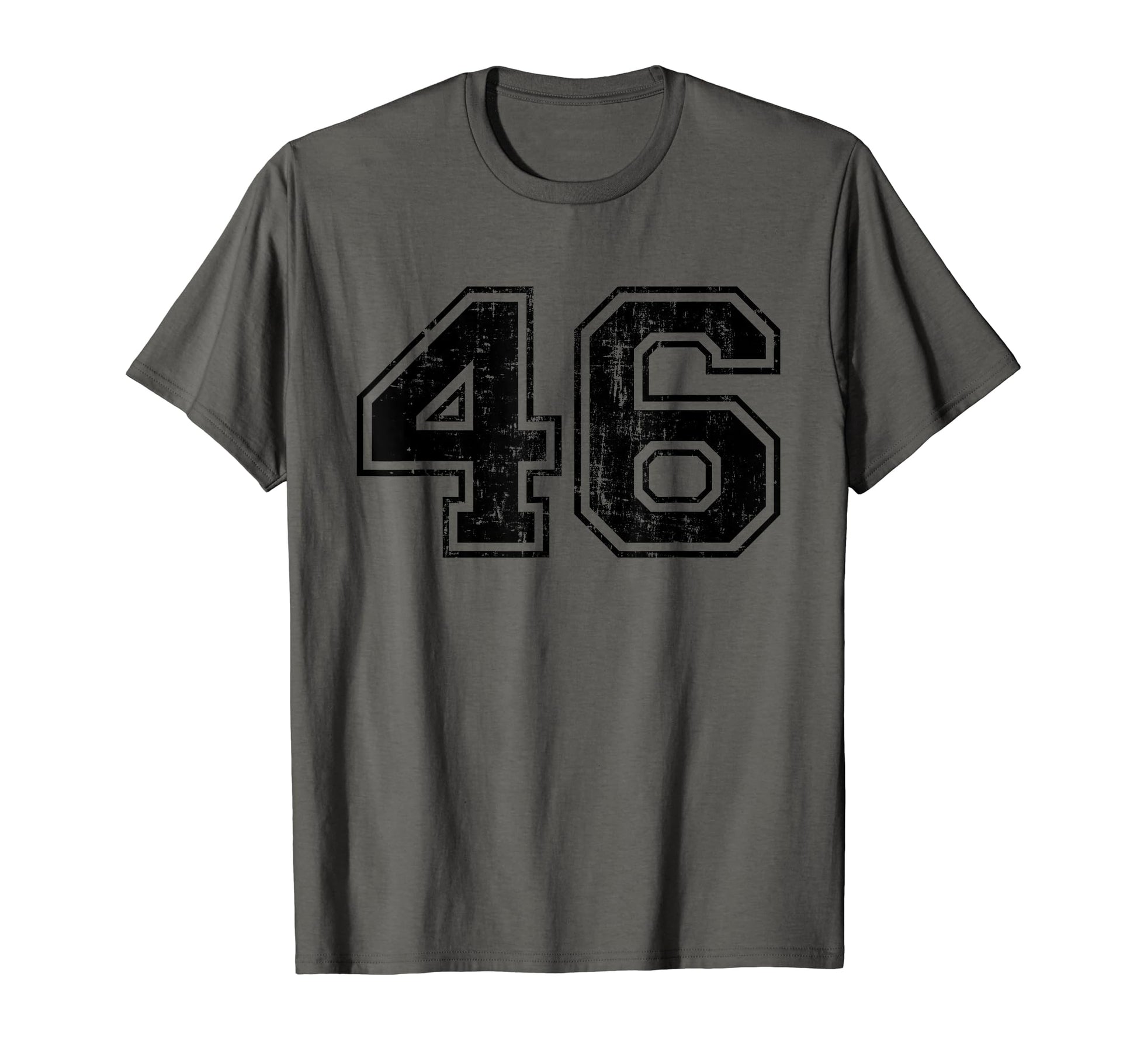 Number 46 Varsity Distressed Sport Team T-Shirt - Minimalist Print Unisex - T-Shirt, Sweatshirt, Hoodie