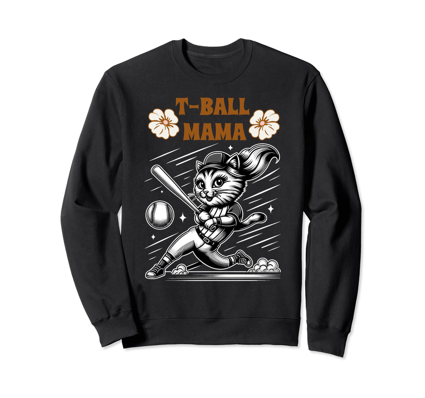 Teeball Mom Leopard T Ball Mom Sweatshirt - Aesthetic Graphic Men Women - T-Shirt, Sweatshirt, Hoodie