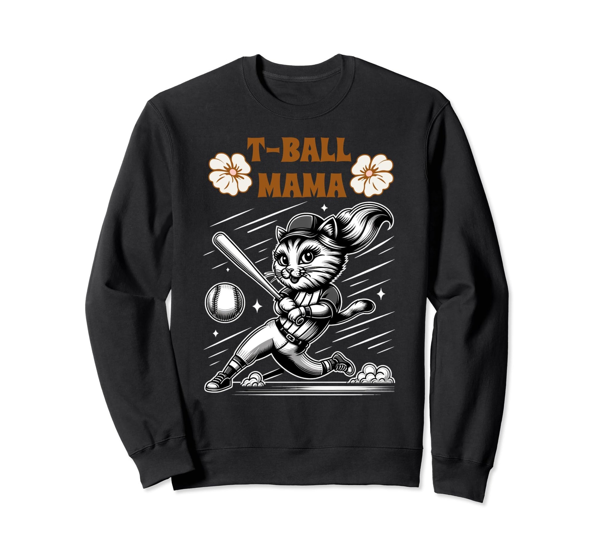 Teeball Mom Leopard T Ball Mom Sweatshirt - Aesthetic Graphic Men Women - T-Shirt, Sweatshirt, Hoodie