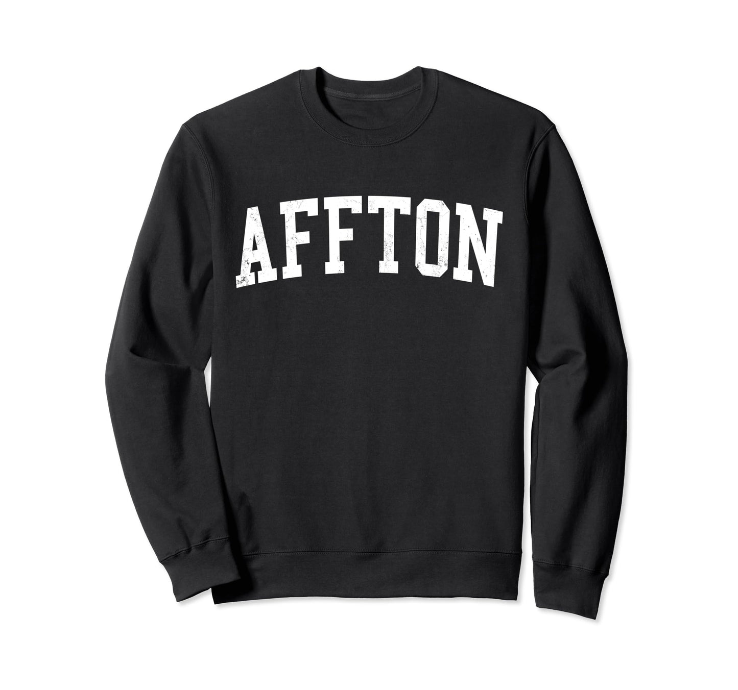 Affton Mo Distressed White Varsity Sweatshirt - Custom Art Print Unisex - T-Shirt, Sweatshirt, Hoodie