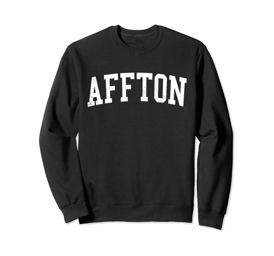 Affton Mo Distressed White Varsity Sweatshirt - Custom Art Print Unisex - T-Shirt, Sweatshirt, Hoodie