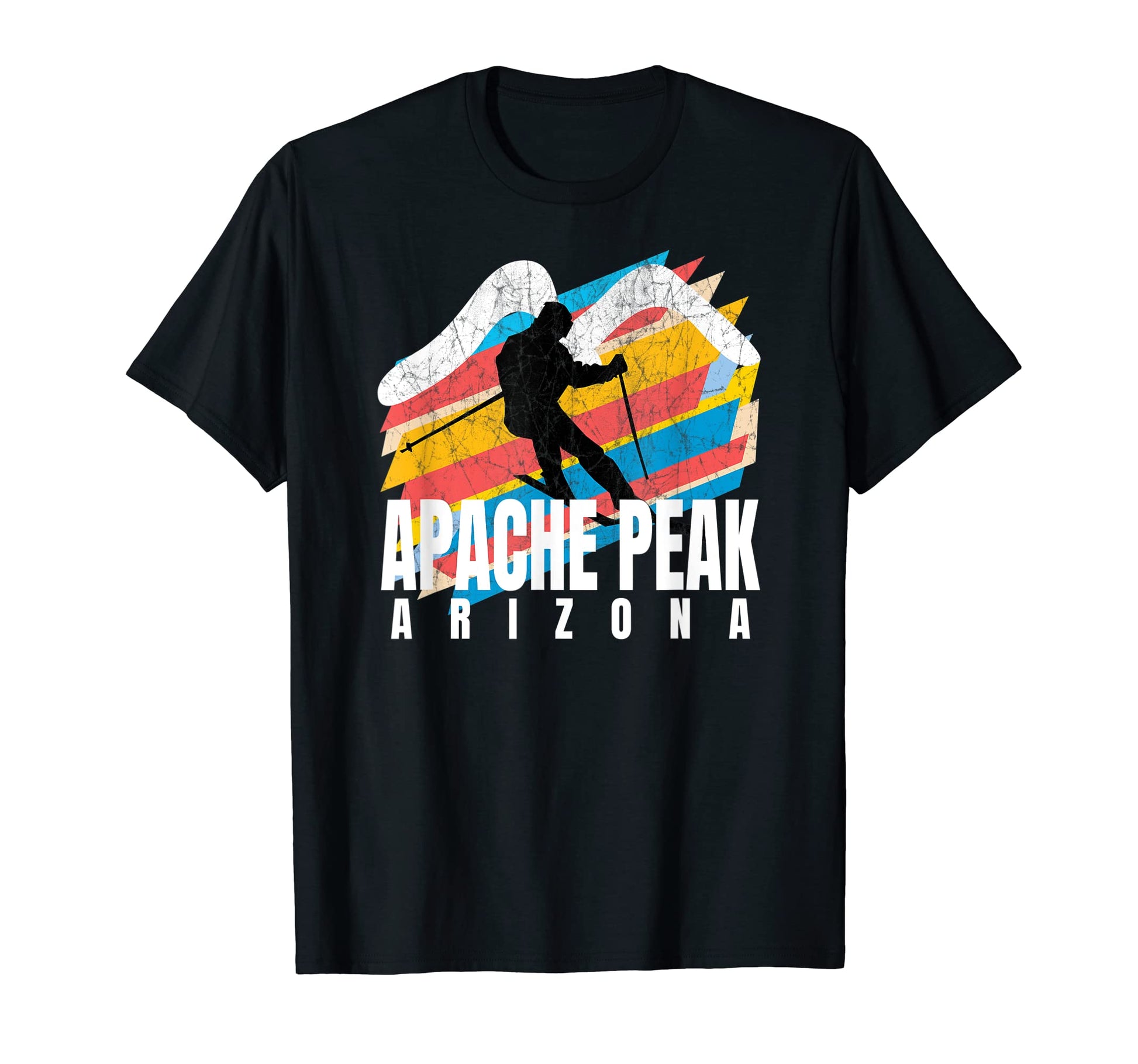 Ski Apache Peak Geometric Striped T-Shirt - Novelty Apparel Men Women - T-Shirt, Sweatshirt, Hoodie