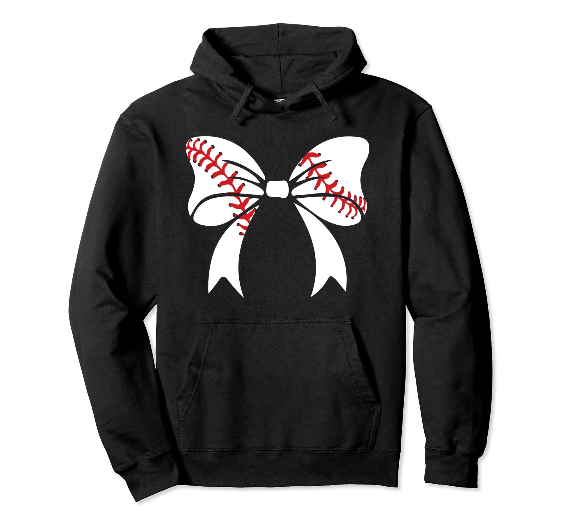 Baseball Bow Baseball Mom Mothers Hoodie - Aesthetic Graphic for Adults - T-Shirt, Sweatshirt, Hoodie