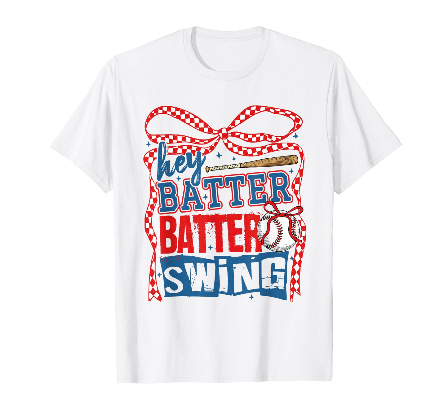 Hey Batter Batter Swing Coquette Bow T-Shirt - Trendy Graphic Men Women - T-Shirt, Sweatshirt, Hoodie